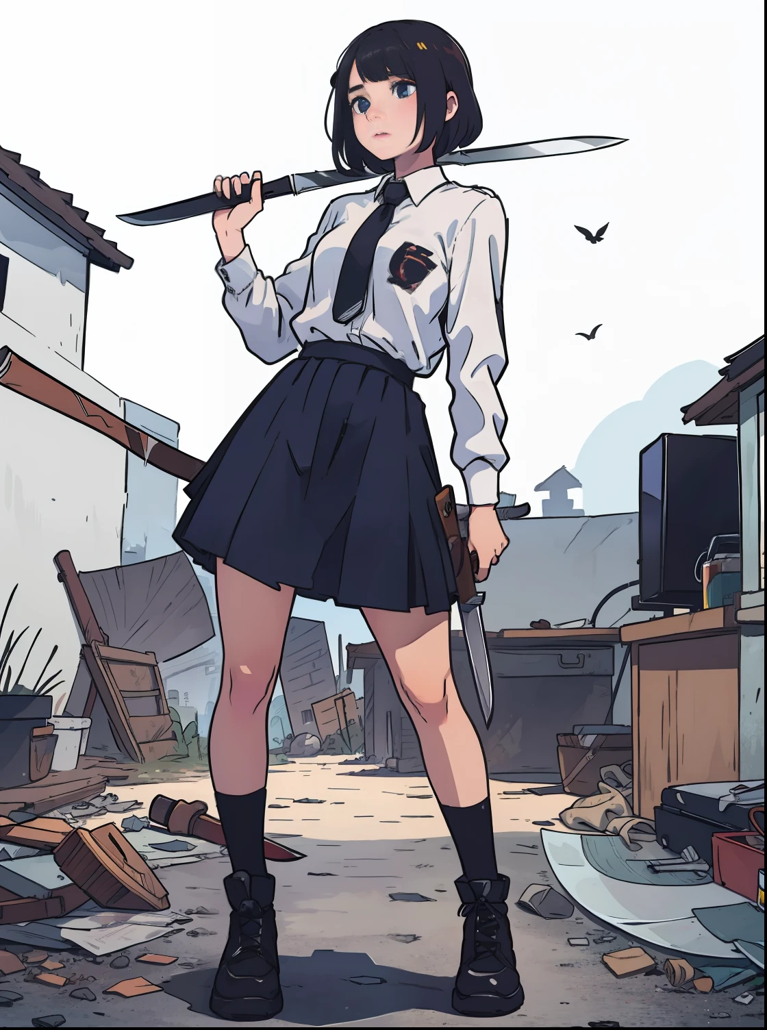 Egirl with a machete