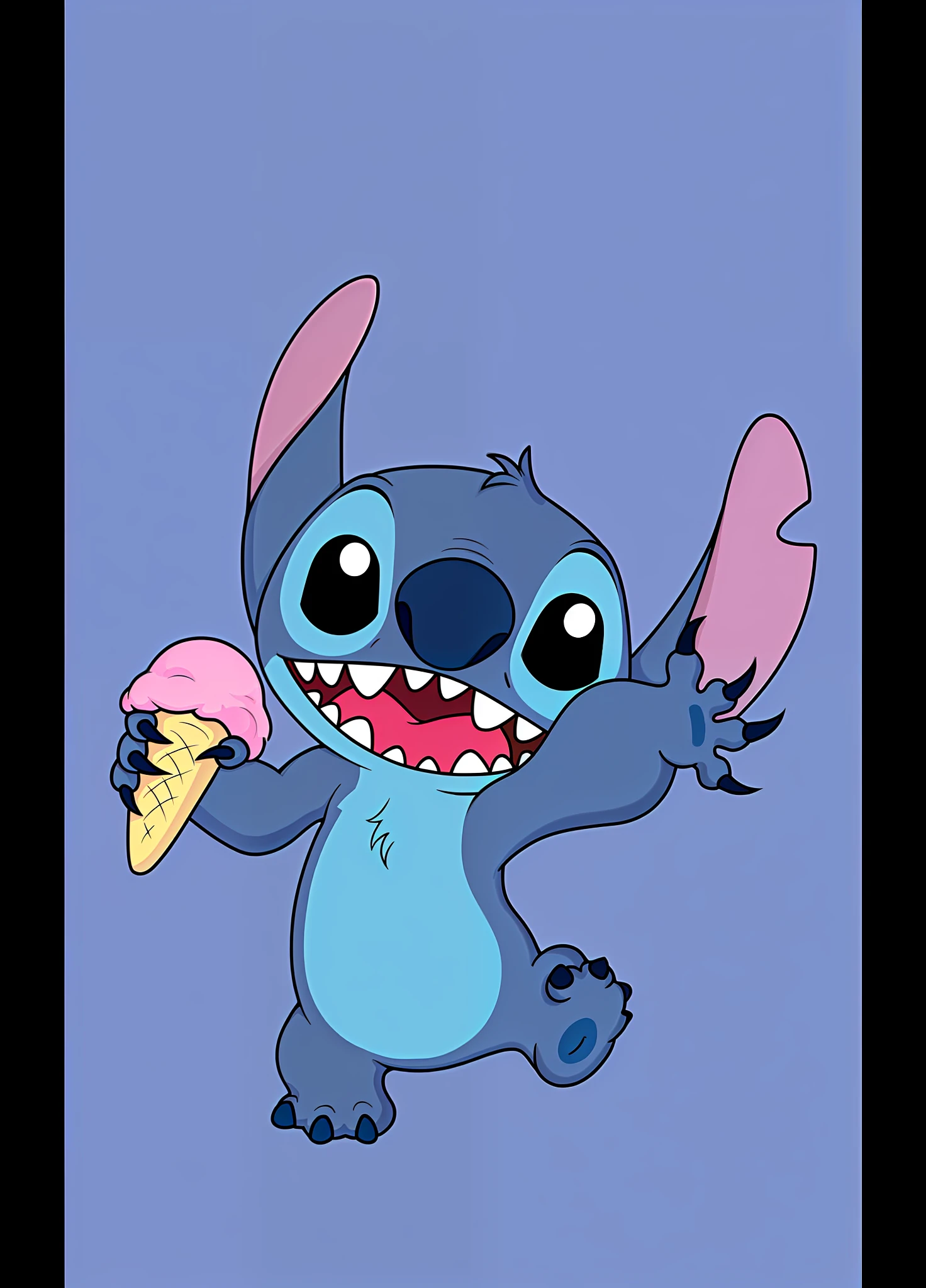 a cartoon character holding an ice cream cone with a toothy grin, lilo and stitch, wallpaper!, ๐ as ๐ as ๐ค as ๐ฝ as ๐ณ, ๐ฟ๐ธ๐, digital art!!, โค๐ฅ๐๐ช, ๐๐๐โบ๐๐๐, disney!!, happy big chungus, ๐ธ๐, official art