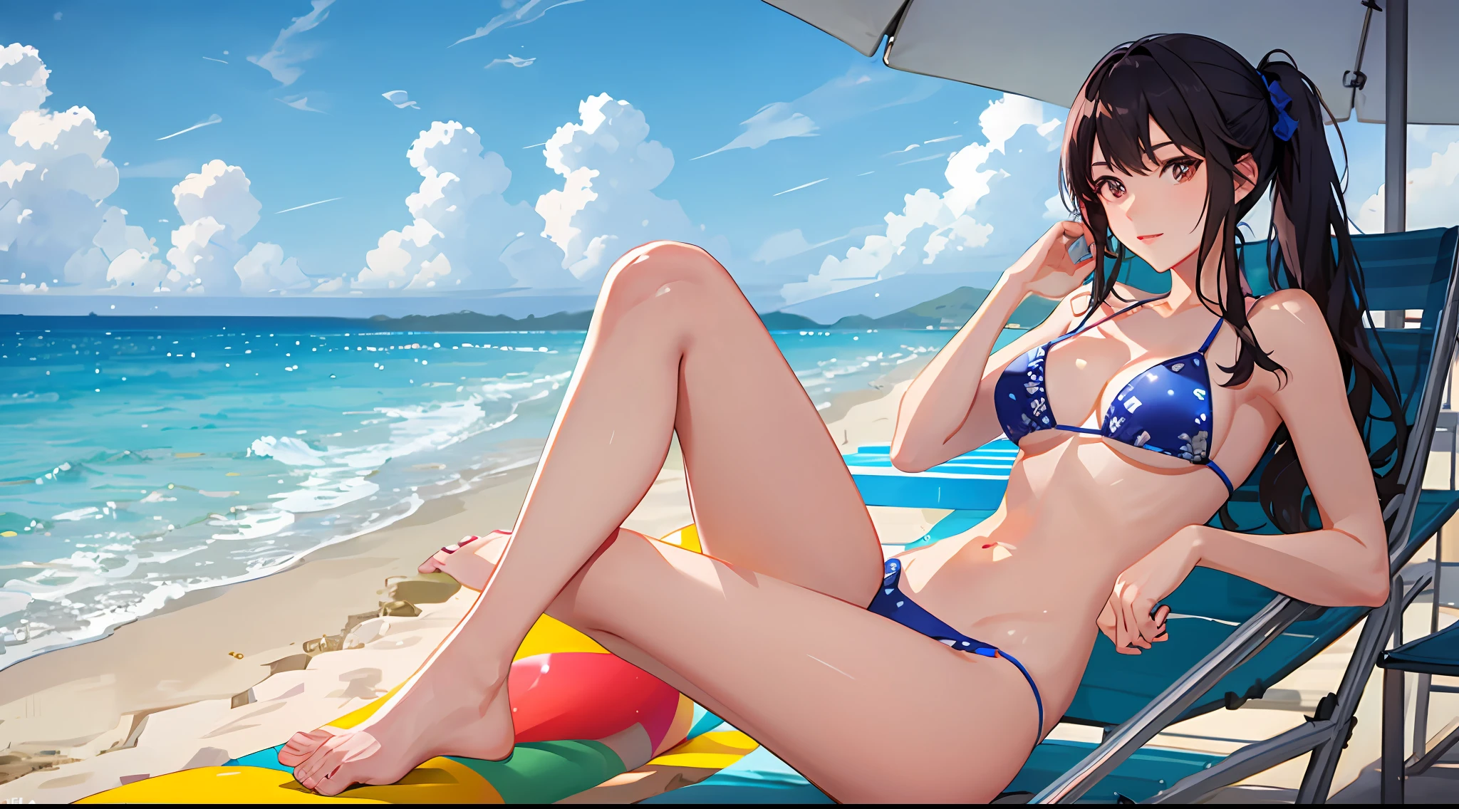 summer, sun, sea, beach, waikiki beach --v6