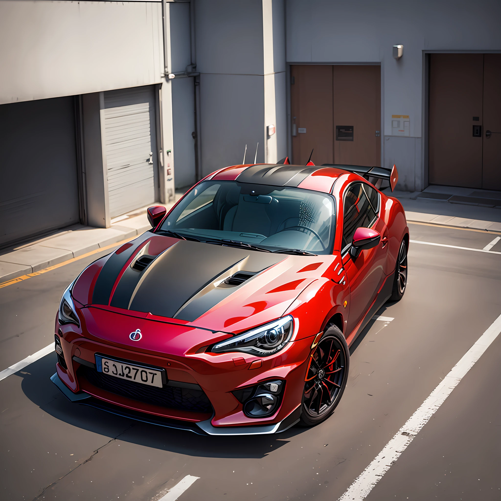 GT86, red, high-speed parking --auto