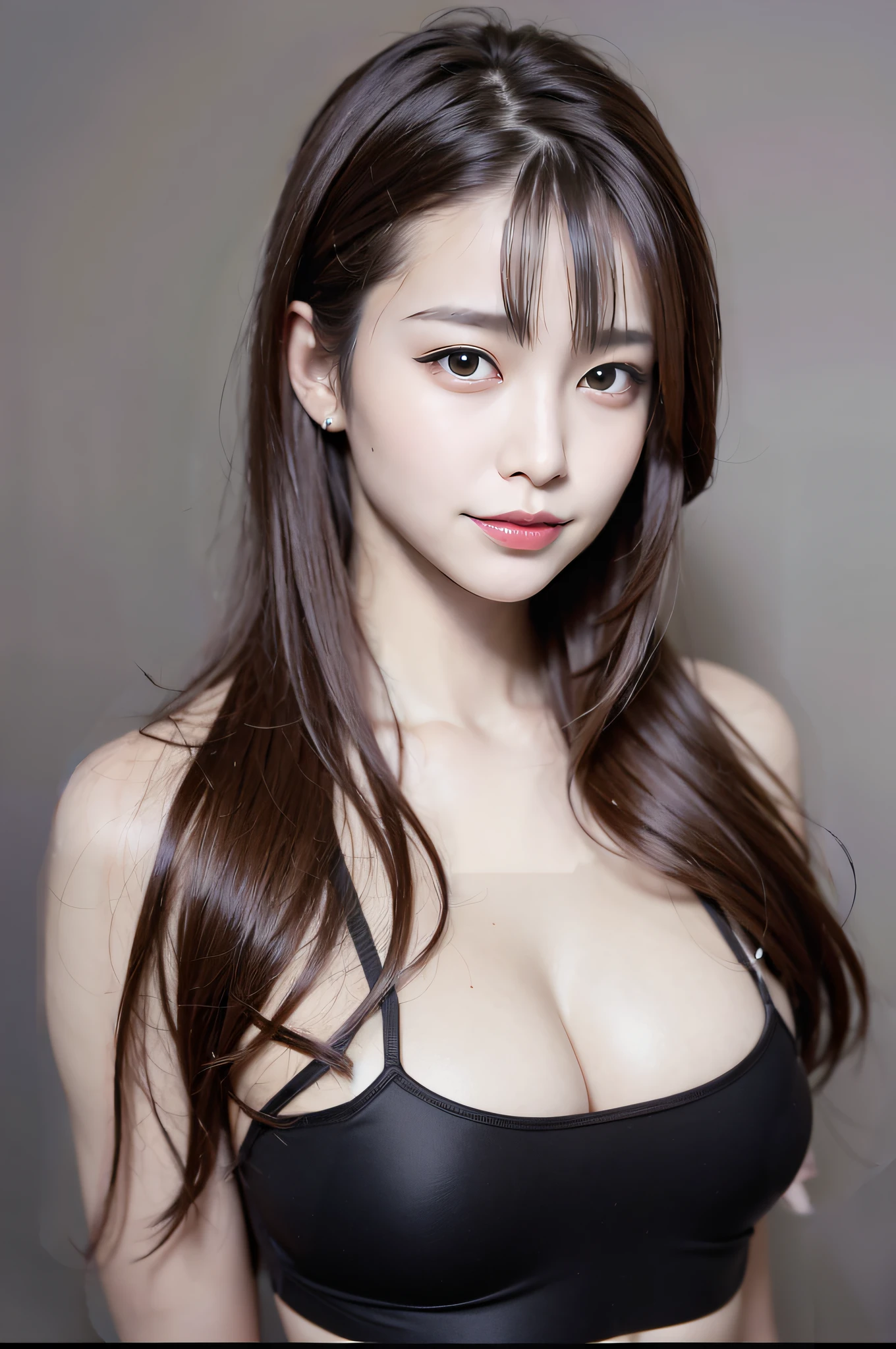 Brown hair, half up, sexy
