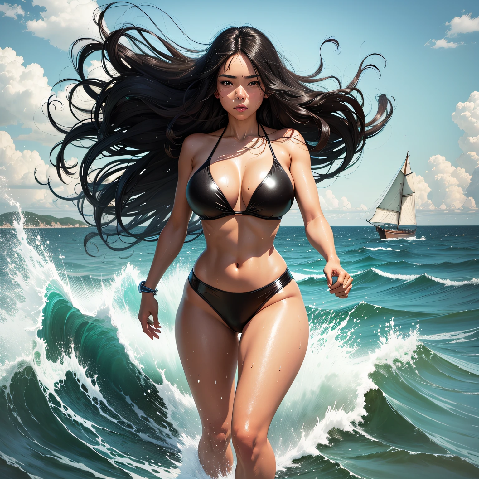 stormy sunset reddish sky, abstract rough waves, concept art, skin wet with water, water droplets, bubbles and wave foam, beautiful woman back view with legs apart, masterpiece art, aphrodite in rococo style, maximum detailed digital painting, portrait, blue and gold, rutkowski style, full body, beautiful full-body Caucasian girl close-up, oil painting, Looks pretty, movie scene, perfect face, perfect symmetrical eyes, by Valent10179, masterpiece, surreal, sharp focus, ultra detailed, studio light, Eduard Fridrih Leibold, Ernst Haeckel, Jean Metzinger, cubist art, relief relief, Mucha, complementary colors, stormy reddish sky at sunset, abstract rough waves, concept art, skin wet with water, water droplets, bubbles and wave foam, beautiful full-body Caucasian girl foreground, oil painting, stormy sunset reddish sky, abstract rough waves, concept art, skin wet with water, water droplets, bubbles and wave foam, full body, light coquettish smile, filigree