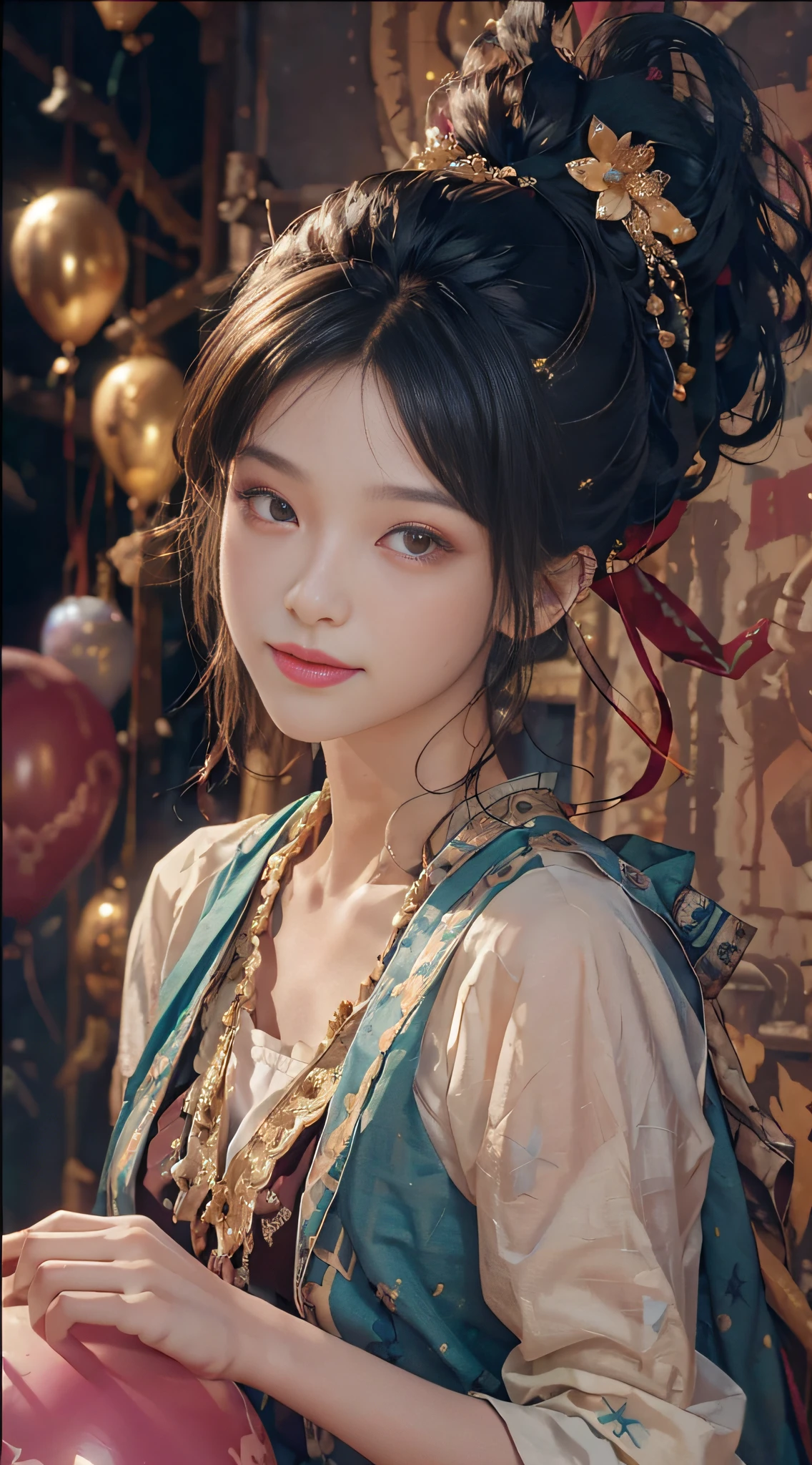 A boy, zoo, many balloons, happy, happy, perfect quality, clear focus (clutter - home: 0.8), (masterpiece: 1.2) (realistic: 1.2) (bokeh) (best quality) (detailed skin: 1.3) (intricate details) (8K) (detail eyes) (sharp focus), (happy)