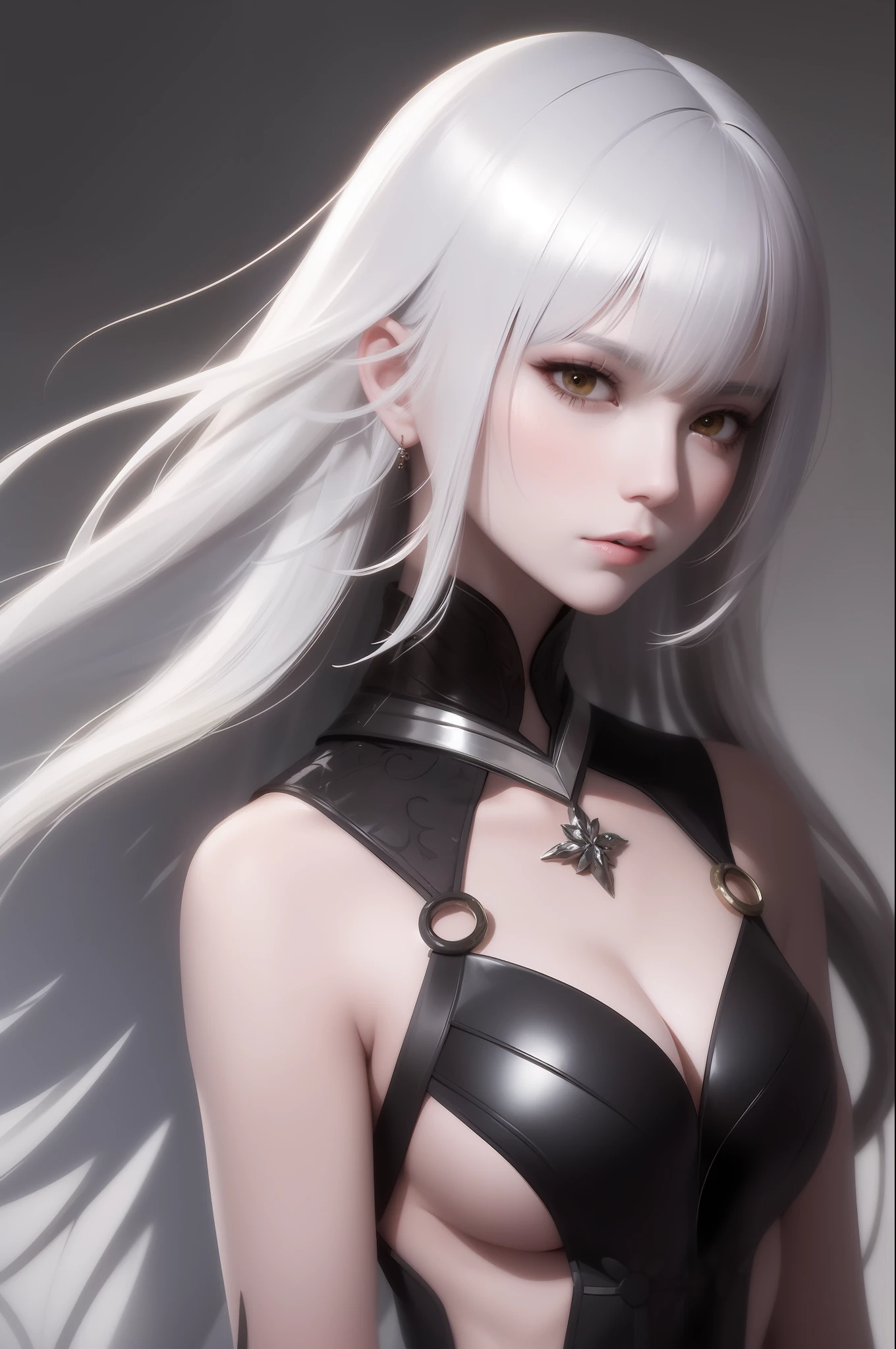 a close up of a woman with white hair and a white mask, beautiful character painting, guweiz, artwork in the style of guweiz, white haired deity, by Yang J, epic exquisite character art, stunning character art, by Fan Qi, by Wuzhun Shifan, guweiz on pixiv artstation