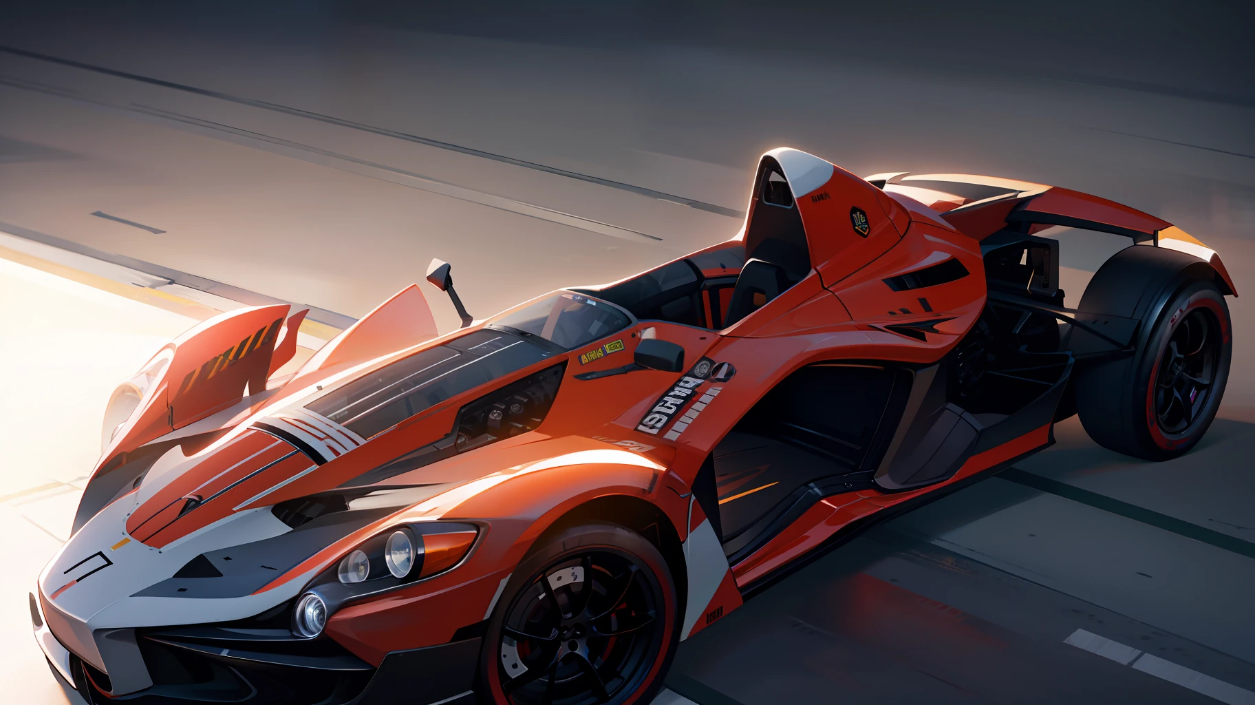 A closeup of a white and red race car on a white background, race car, race car, formulas, it has a red and black paint, ultra wide, pulling the movement 'derp banshee', prototype car, GTR XU1, Sportcar, full view of a sports car, McLaren, sports car, full frame shot, 2014,bac mono, race track,daytime,ultrarealistic