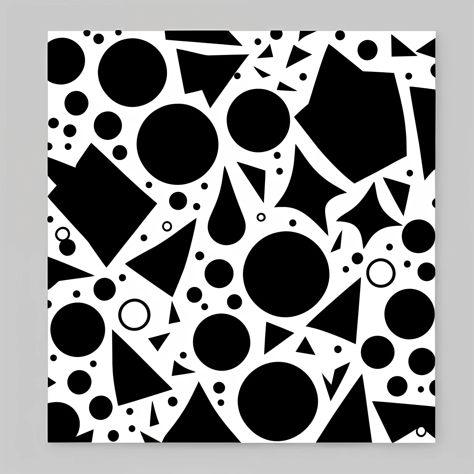 Minimalist black and white shapes] Imagine a design with simple abstract shapes --auto