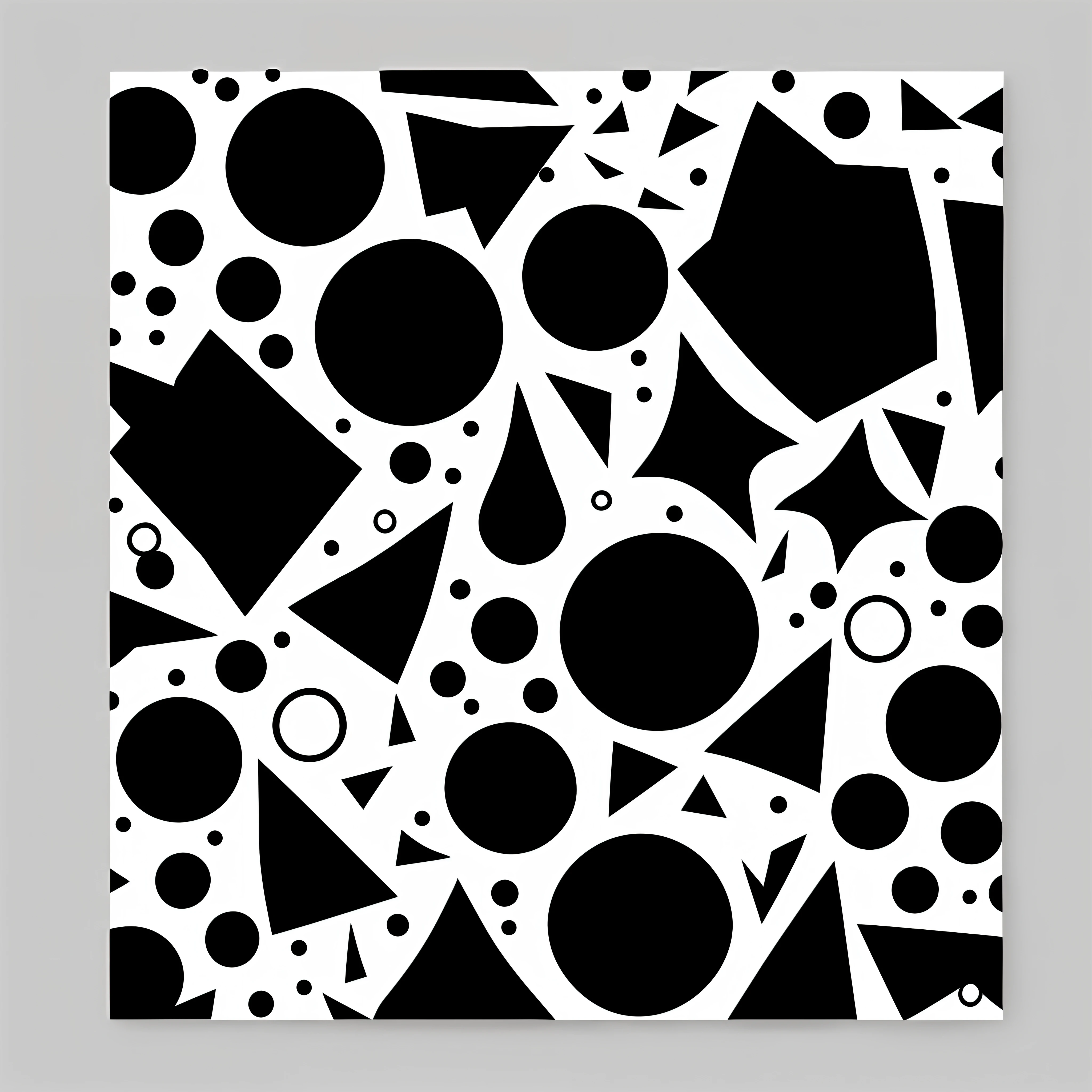 Minimalist black and white shapes] Imagine a design with simple abstract shapes --auto