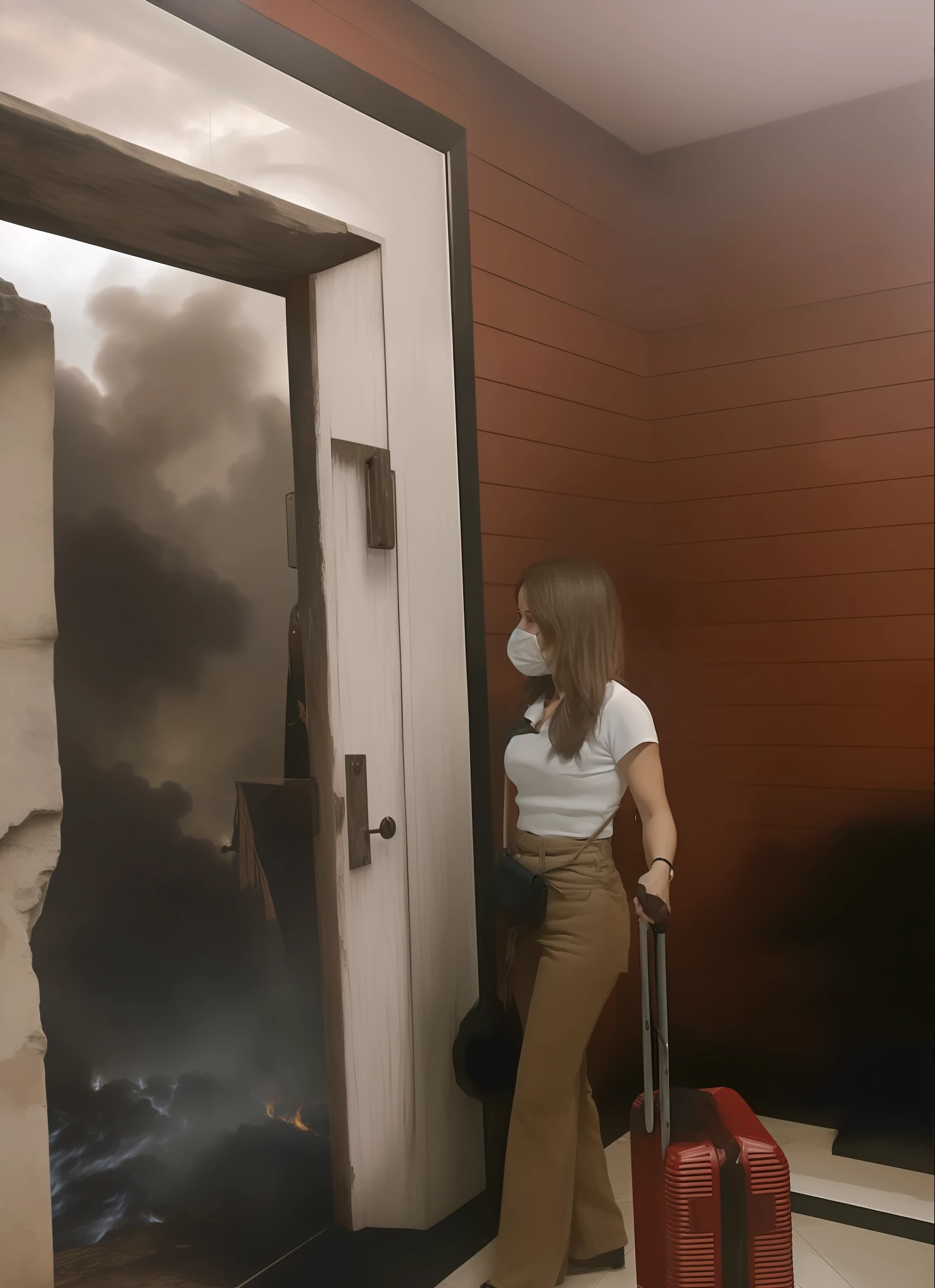 Doors of Hell with a sea of fire
