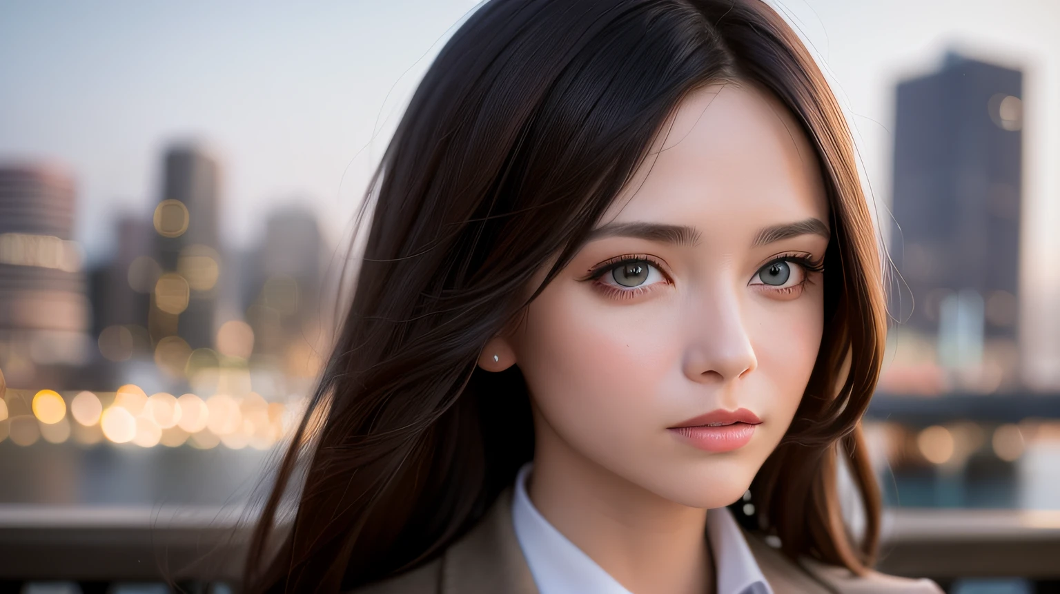 Random Pose, mix4, (8K, RAW photo, Best Quality, Masterpiece: 1.45), (Realistic, Photorealistic: 1.37), 18 year old girl, Japan, single girl, cute, cityscape, night, rain, wet, professional lighting, photon mapping, radiosity, physically based rendering, gradient black hair, gray hair, , handsome, girl, Deep V neckline lip dress, best quality photo, high resolution, 1080p, (clear face), (detailed face description), (detailed hand description), (masterpiece), (exquisite CG), extreme light and shadow, disheveled hair, masterwork, rich details, (fine facial features), (highest quality photo), (masterpiece), (detailed eyes), looking in front of the eyes, fine collarbone, (((moderate breasts)), --auto