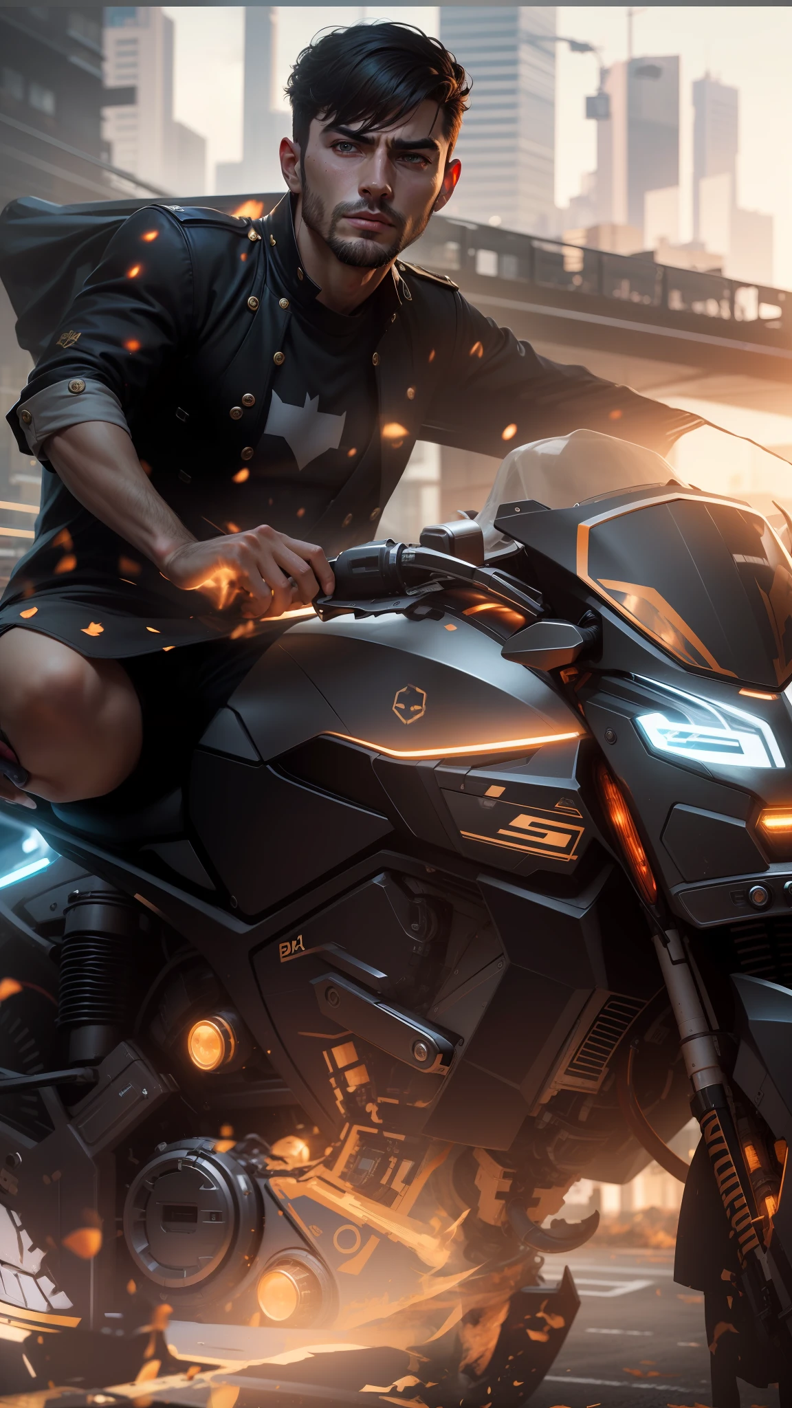 Change background cyber park handsome war realistic face 8k resolution ultra realistic,