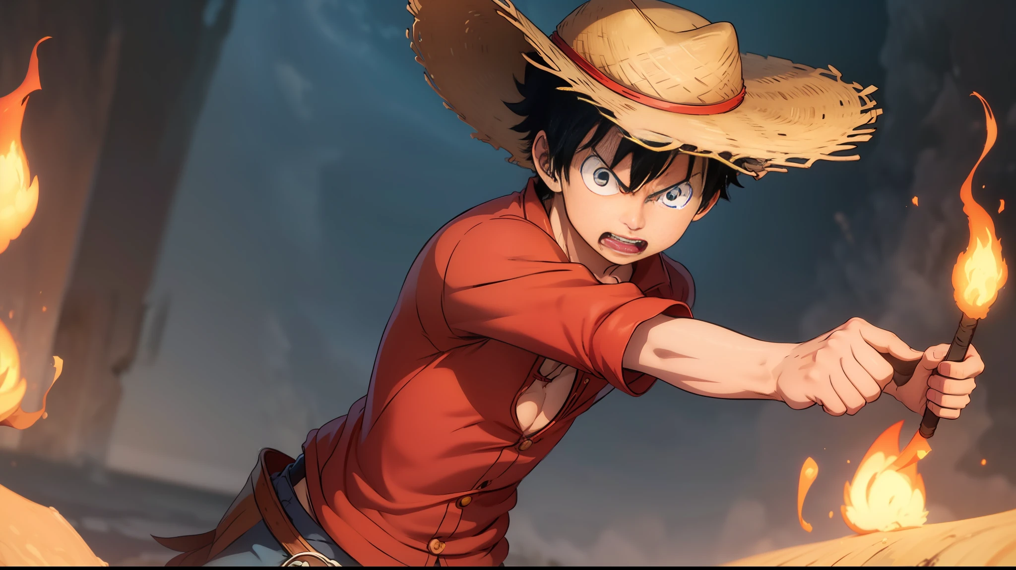 luffy, 666777898876of one piece%%2209, best quality, high quality, highres, detail enhancement, 8k, hdr, sharp focus, ultra detailed, perfect lighting