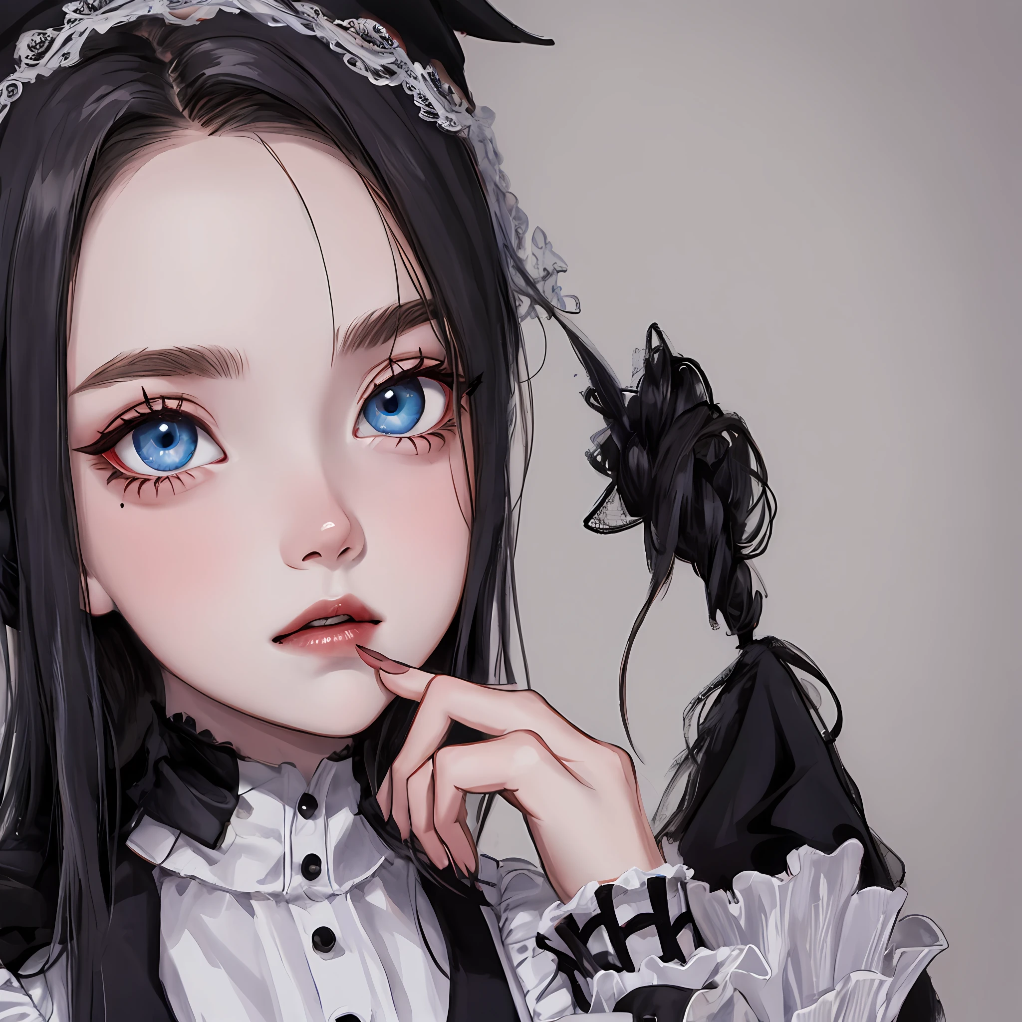 Wednesday, side lighting addams, finely detailed beautiful eyes:,