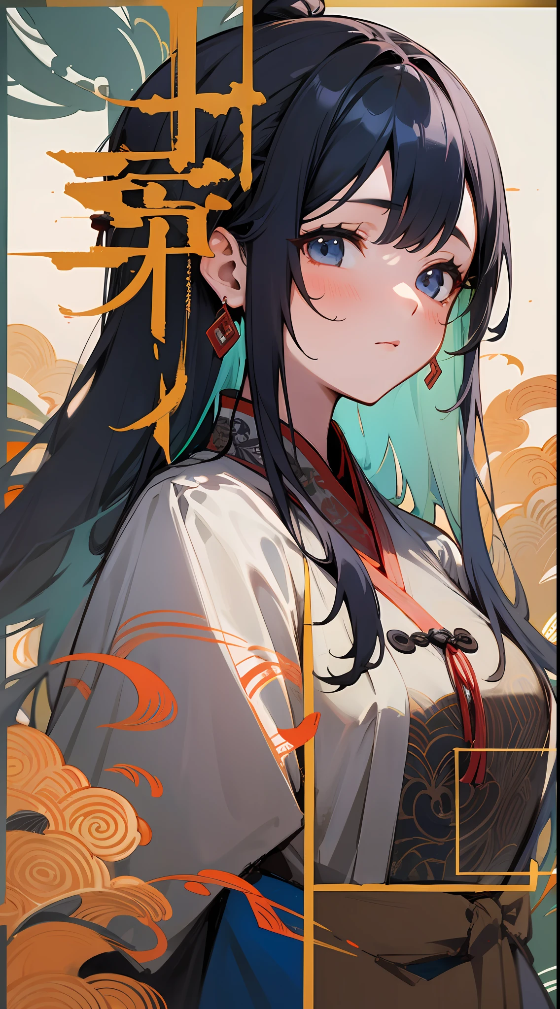 A girl, ancient Chinese costume, whole body, sunshine, clear face, clean white background, masterpiece, super detail, epic composition, ultra HD, high quality, extremely detailed, official art, uniform 8k wallpaper, super detail, 32k