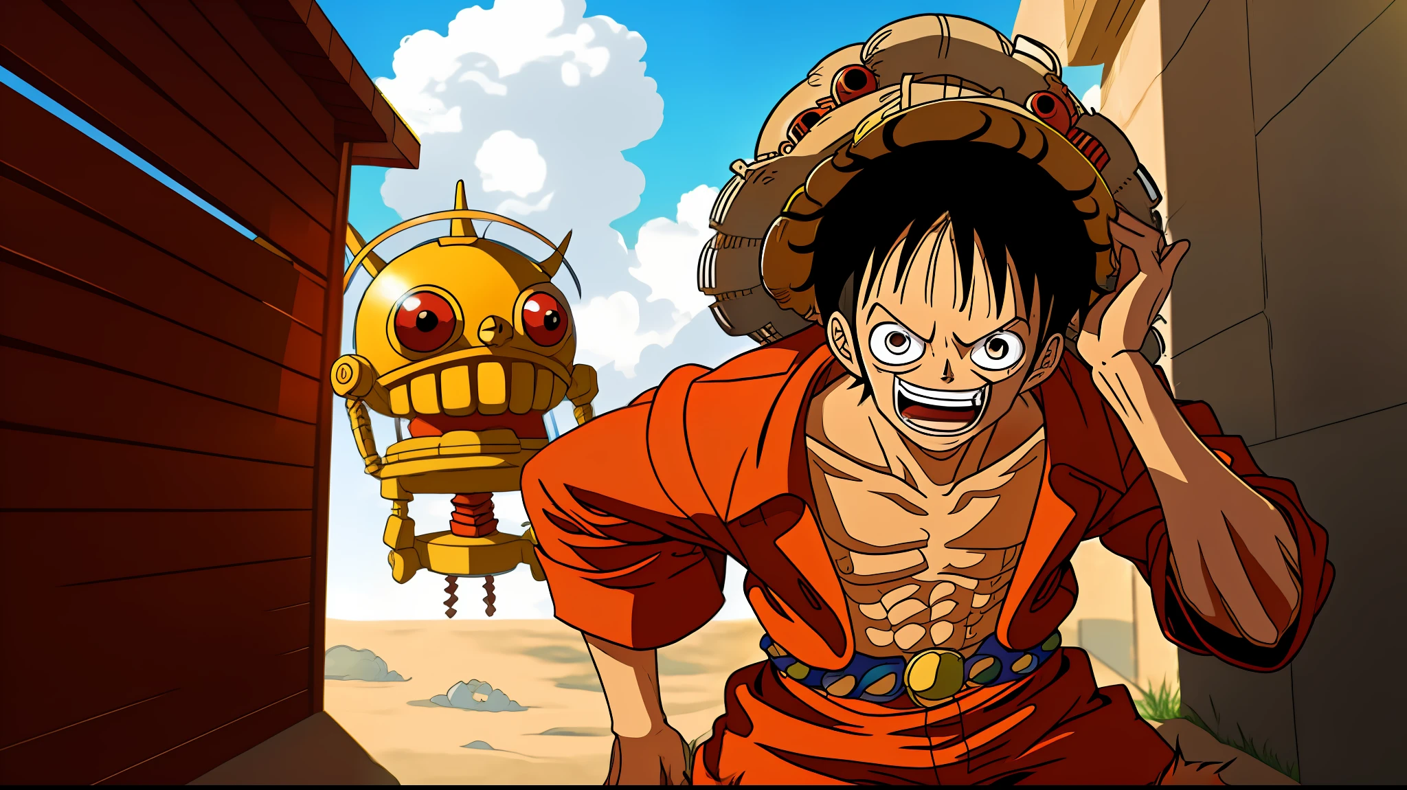 luffy, 666777898876of one piece%%2209, best quality, high quality, highres, detail enhancement, 8k, hdr, sharp focus, ultra detailed, perfect lighting