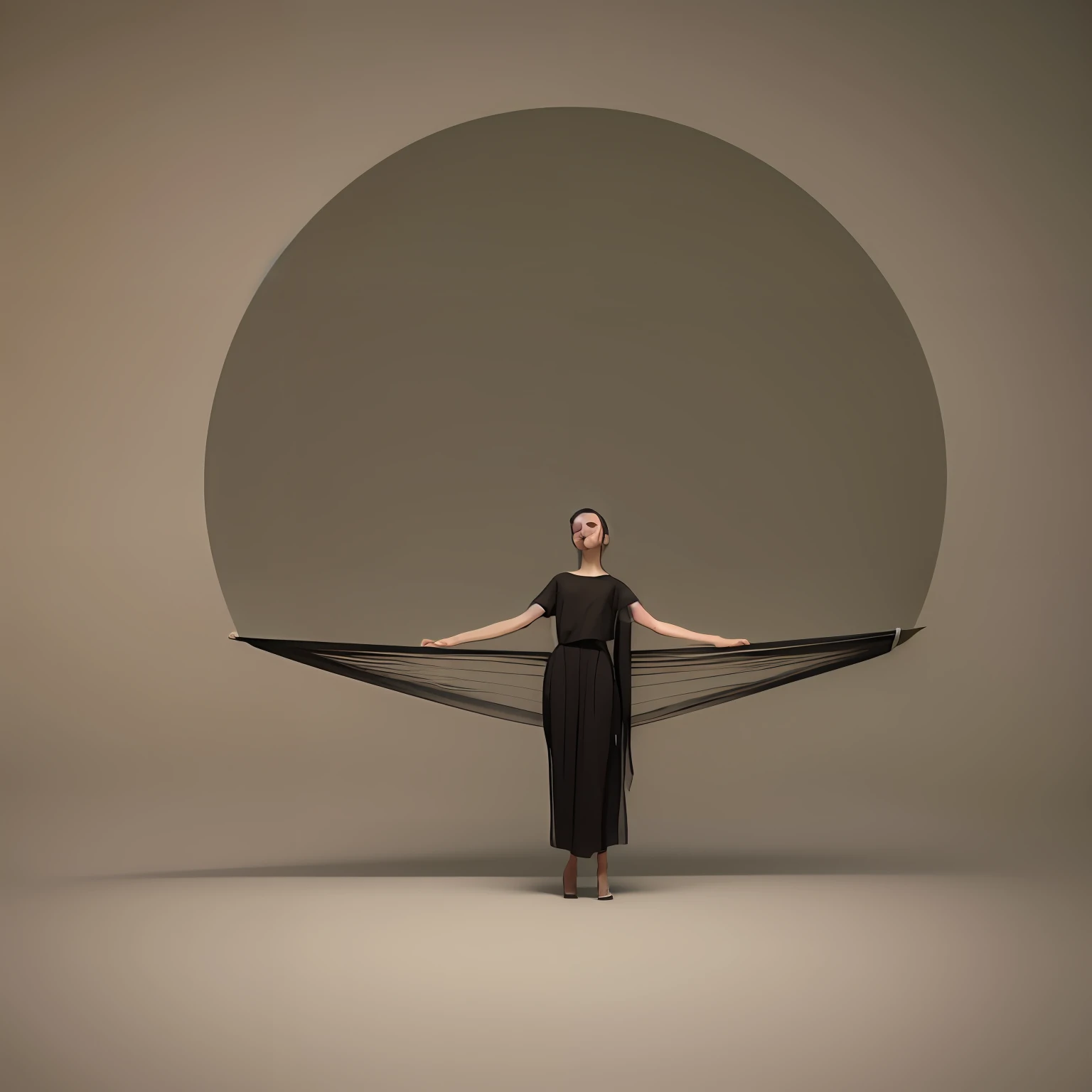 Årafed woman in black dress standing in a white room with circular window inspired by Anna Hussli, still of screen and silk, editorial and advertising photographs, ethereal sheer translucent fabric, Japan woman standing on one leg, in front of a white background, in a white room, with anatomically accurate hands resting on a black hammock, against the background of a white glowing window, The background should be neutral and simple, allowing a woman to be the focal point of the image. Pay attention to every detail, such as highlights and shadows on the face and hair, to create a realistic and realistic image. Experiment with different lighting techniques to improve the mood and mood of your portrait. The final product should be a masterpiece that captures the essence and beauty of women ((Highly detailed skin, skin details)), Sharp Focus, Volumetric Mist, 8k UHD, DSLR, High Quality, Film Grain, Fujifilm XT3 Negative prompt: ((((Big hands, non-detailed skin, semi-realistic, CGI, 3D, rendering, sketching, cartoon, drawing, animation)))), (((ugly mouth, ugly eyes, missing teeth, crooked teeth, close-up, cropped, out of frame)))), worst quality, low quality, JPEG artifacts, ugly, duplicated, pathological, amputated, extra fingers, mutated hands, poorly drawn hands, poorly drawn face, mutation, deformation, blurry, dehydrated, anatomy, poor proportions, extra limbs, crohn face, Deformed, coarse proportions, malformed limbs, no arms, no legs, extra arms, extra legs, fused fingers, many fingers, long neck