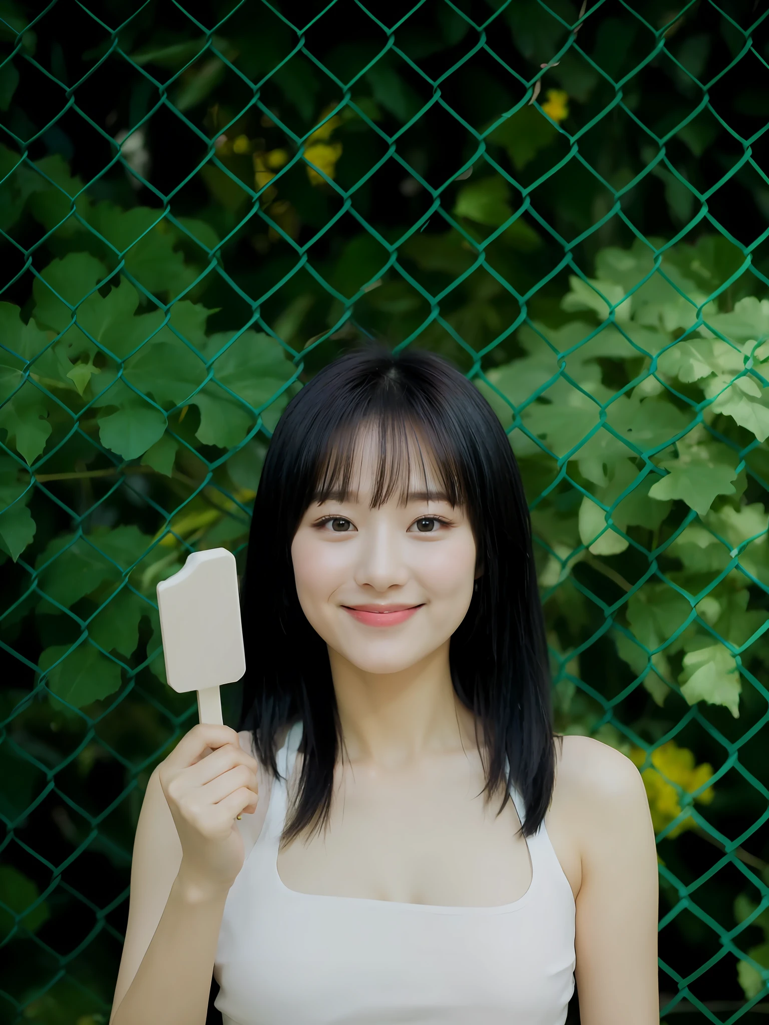 Flowers all over the wall, (best light: 1.2, cute Korean girl: 1.2, [white dress: 1.3], full body, beautiful dance moves, wearing pink long-haired mink bandeau dress, multicolored flower wall, poster level, flowers on the wall are not crowded, elegant and colorful: 1.1, bright and moving: 1.1, [ultra-detailed: 1.2 + dynamic pose + delicate: 1.2],), big breasts, pursed lips and smiles, The sides are five-colored flowers, the wall is pink hydrangeas, roses, colorful chrysanthemums, and the background wall is a wall of flowers dominated by pink