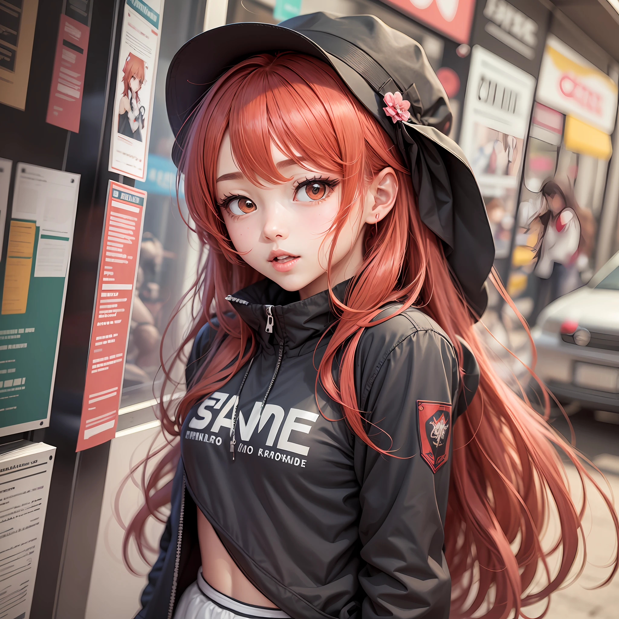 anime girl idol red hair --auto --s2