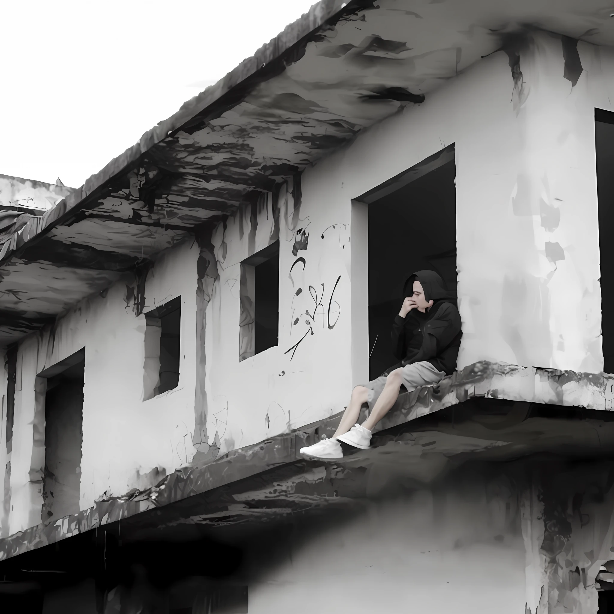 wall with graffiti and a man sitting on it, graffiti in the background, graffiti in the background, posing in front of the bombed city, on a wall, graffiti on wall, graffiti on wall, wall with graffiti, graffiti on walls, graffiti on walls, graffiti on wall, graffiti on a wall, street art 8 k, streetart, location ( favela _ wall )