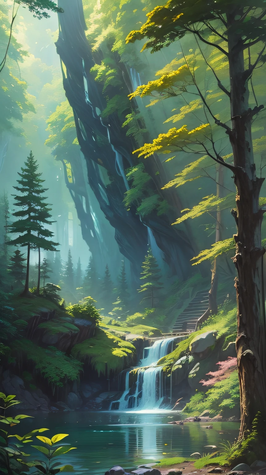 A detailed and intricate digital illustration of a dense jungle full of exotic flora and fauna, with sunlight filtering through the canopy creating a dappled effect. Yoshitaka Amano and Hayao Miyazaki&#39;s style, masterpieces, proportions, details, art station trends, beautiful lighting, realistic, intricate, award winning, 4k, highest quality award winning, 4K digital painting in the style of Yoshitaka Amano. A detailed and intricate depiction of the zombie apocalypse, masterfully capturing the chaos and drama of the scene. Beautiful lighting and cinematic composition make this piece a true masterpiece, trending on artstation --auto
