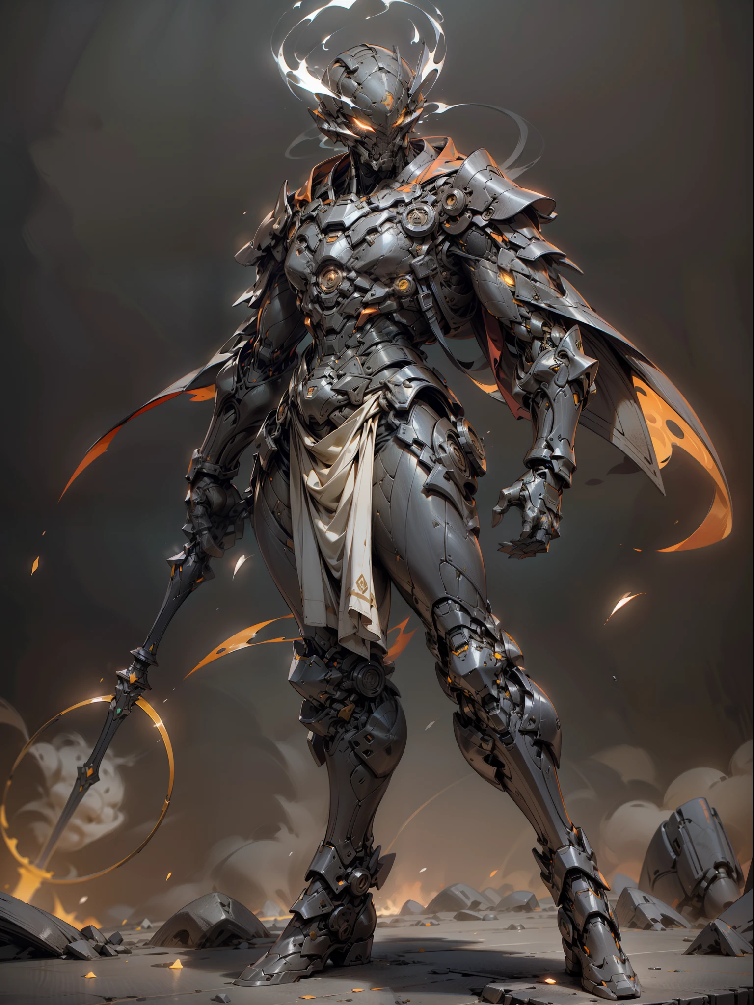 Ghost mage holding lava wand, male mage, full body red armor, super cool ghost mage, wearing a fiery red cape, huge staff, glowing lava magic ball, magic pose, tall, glowing eyes, with mask, tall figure, perfect body proportions, looking up, super detail, IP by pop mart, edge light, avatar, octane rendering, blender, full body, volcanic magma background, 3d, c4d, best quality, very detailed, ancient technology, HDR (High Dynamic Range), Ray Tracing, NVIDIA RTX, Super Resolution, Unreal 5, Subsurface Scattering, PBR Textures, Post-processing, Anisotropic Filtering, Depth of Field, Maximum Sharpness and Acutance, Multi-layer Textures, Albedo and Highlight Maps, Surface Shading, Accurate Simulation of Light-Material Interactions, Perfect Proportions, Octane Rendering, Two-tone Illumination, Low ISO, White Balance, Rule of Thirds, Wide Aperture, 8K RAW, High Efficiency Sub-Pixel, Subpixel Convolution, Luminous Particles, Light Scattering, The Tyndall effect