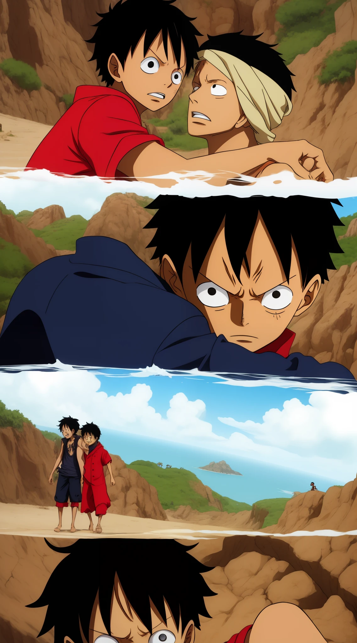 Luffy and his brother Korason: This relationship has innocence and love, and it greatly affects Luffy's psyche and pushes him to fight to find his brother.