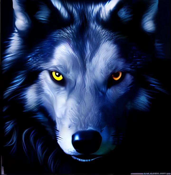 The whole wolf face
