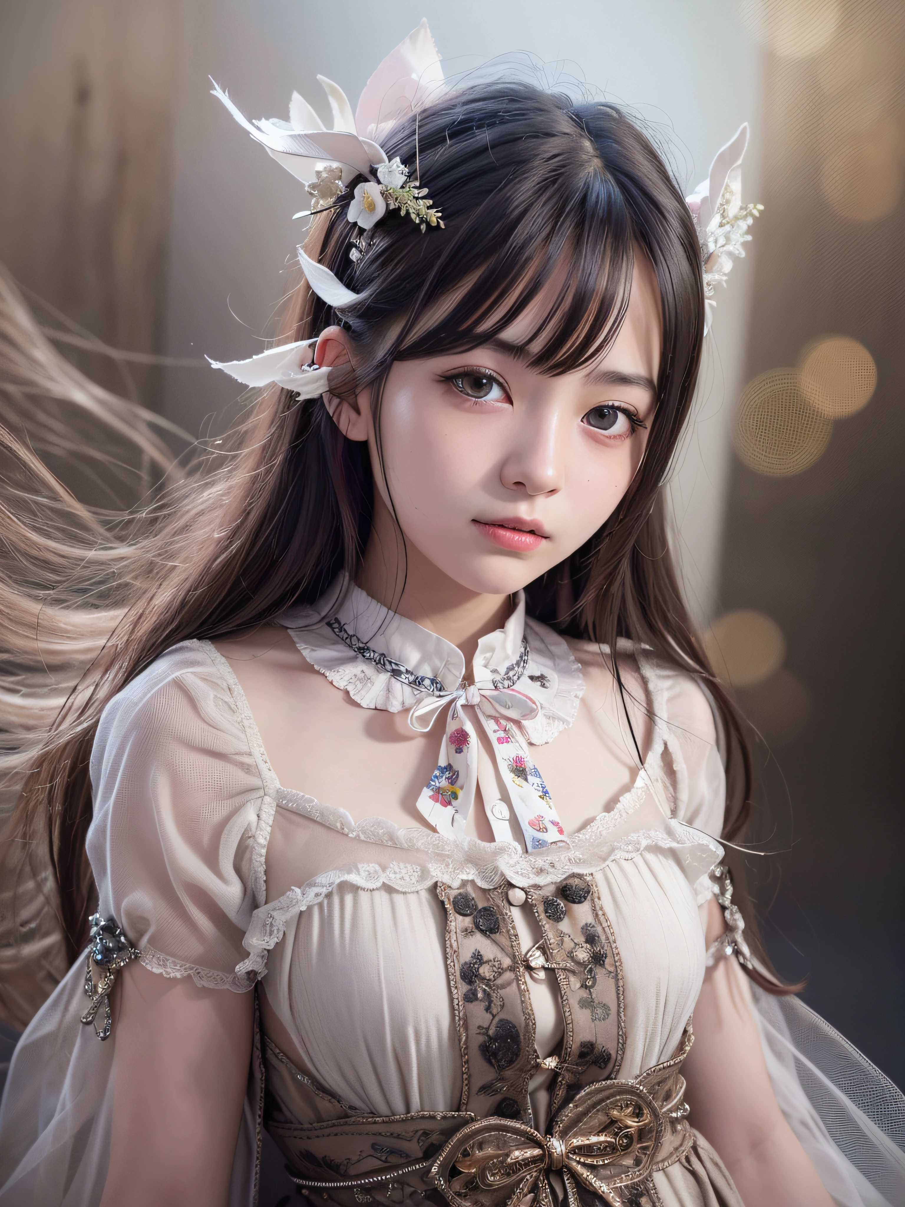 (realistic, photo-realistic:1.37), incredibly absurdres, (insanely detailed:1.3), 8k, (masterpiece), (best quality:1.4), (ultra high res:1.2), (RAW photo:1.2), ultra detailed background, (unity 8k wallpaper), 1 nogizaka girl, utterly cute, (((bishojo:1.35))), (((:1.4))), (chiemsee tracht), an exquisitely detailed and beautiful face and eyes and skin, detailed black shine hair, small-medium breasts, a chiemsee tracht with delicate and beautiful soft fabric, smile at the camera, cowboy shot, swiss landscapes, professional lighting