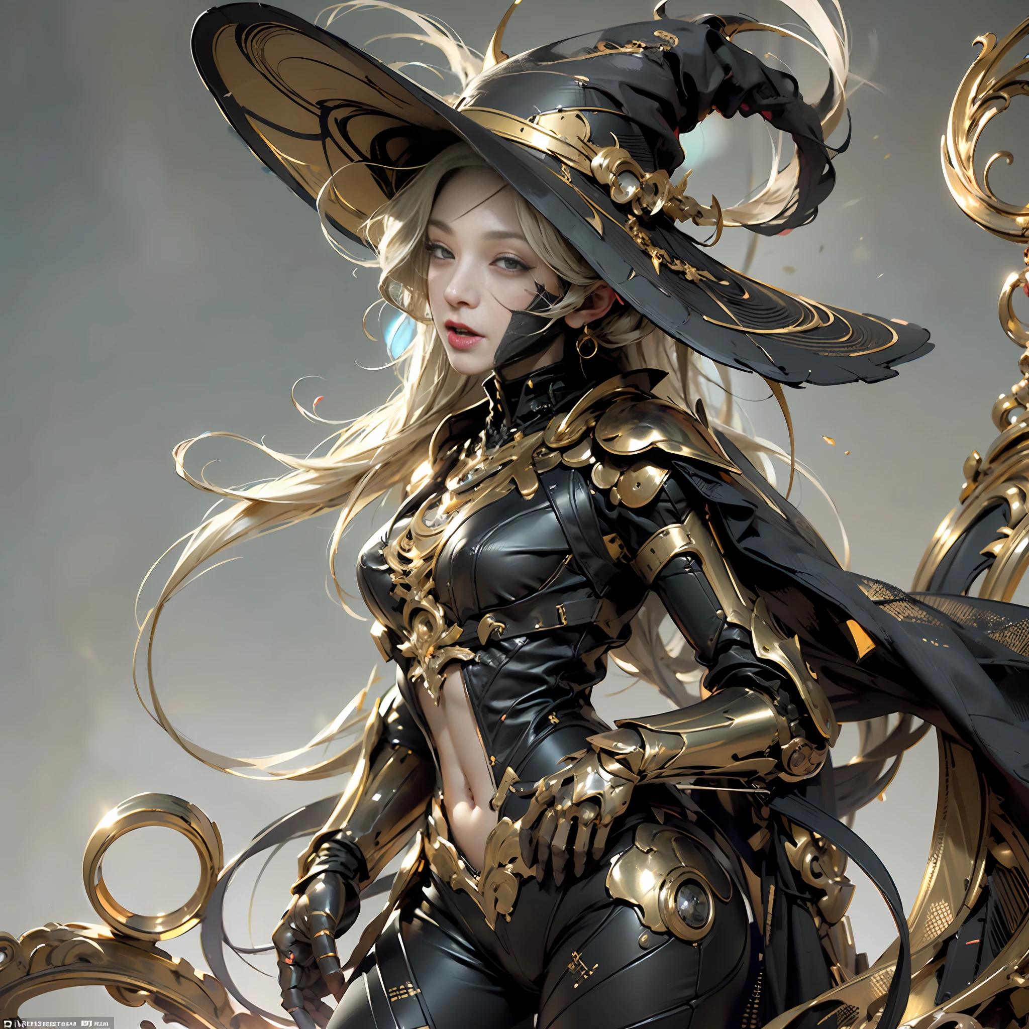 Golden ratio, robot witch, (gorgeous face:1.2), (gorgeous body:1.2), highly detailed, INTRICATE, centered, digital painting, artstation, concept art, smooth, sharp focus, illustration, artgerm, donato giancola, WLOP