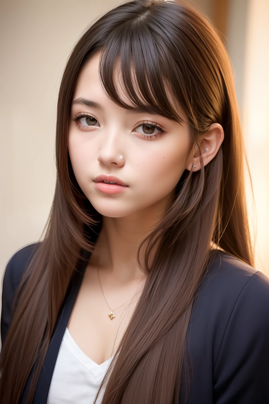 Masterpiece, top quality, portrait of one girl, long hair