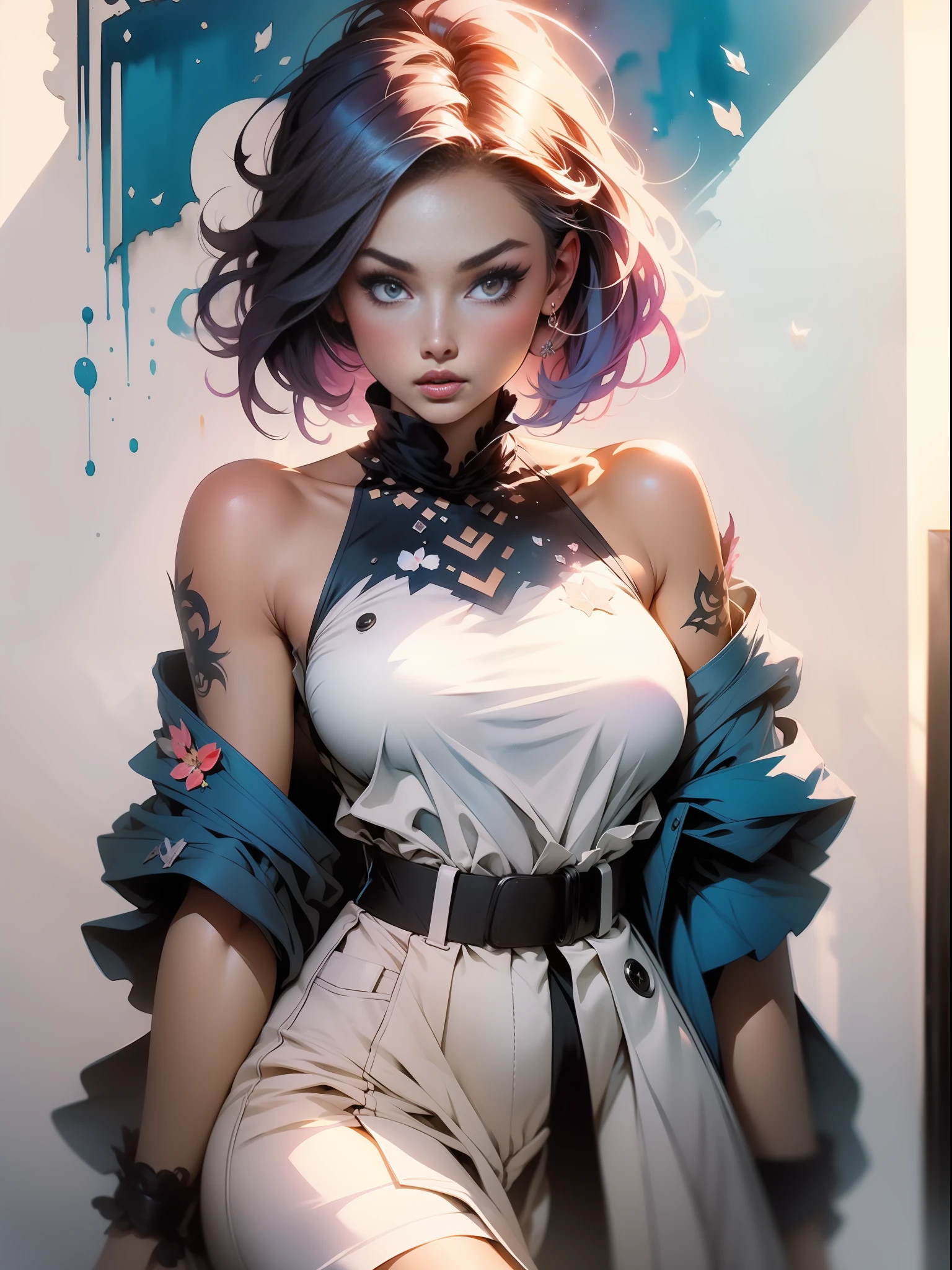 background, mixed language_text, Japanese letters in graphite, ::((melhor qualidade)), ((obra-prima)), (muito detalhado:1.3)photo, sticker banksy art,demi rose , freedom, soul, digital illustration, comic style, perfect anatomy::((melhor qualidade)), ((obra-prima)), (muito detalhado:1.3)photo, sticker  banksy art,background, mixed language_text, Japanese letters in graphite, ::((melhor qualidade)), ((obra-prima)), (muito detalhado:1.3)photo, sticker banksy art,demi rose , freedom, soul, digital illustration, comic style, perfect anatomy::((melhor qualidade)), ((obra-prima)), (muito detalhado:1.3)photo, sticker banksy art,demi rose , freedom, soul, digital illustration, comic style, perfect anatomy, centered, approaching perfection, dynamic, highly detailed, watercolor painting, artstation, concept art, smooth, sharp focus, illustration, art by carne griffiths and wadim kashin,,alone anime girl with a medium lenght pose and cute clothes, l hair long red, heterochromia, perfect anatomy, ::style joe madureira comic stiyle ::2.9 (masterpiece:1.2, best quality), (finely detailed beautiful eyes: 1.2), ((1girl very beautiful woman big breast )), ((solo)), (red eyes:1.4), (finely detailed eyes and detailed face:1.3),), (with jeans and a white t-shirt or dress:1.3), (beautiful and clear background:1.2), (extremely detailed cg, ultra-detailed, best shadow:1.1), ((depth of field)), ((watercolor)), large breasts, bare shoulders, flowers and petals, beautiful concept illustration , (white background:0.5), (illustration :1.1), (extremely fine and beautiful:1.1), (perfect details:1.1), masterpiece, high quality, highres, detail enhancement, 8k, hd, masterpiece, best quality, high quality, highres, detail enhancement