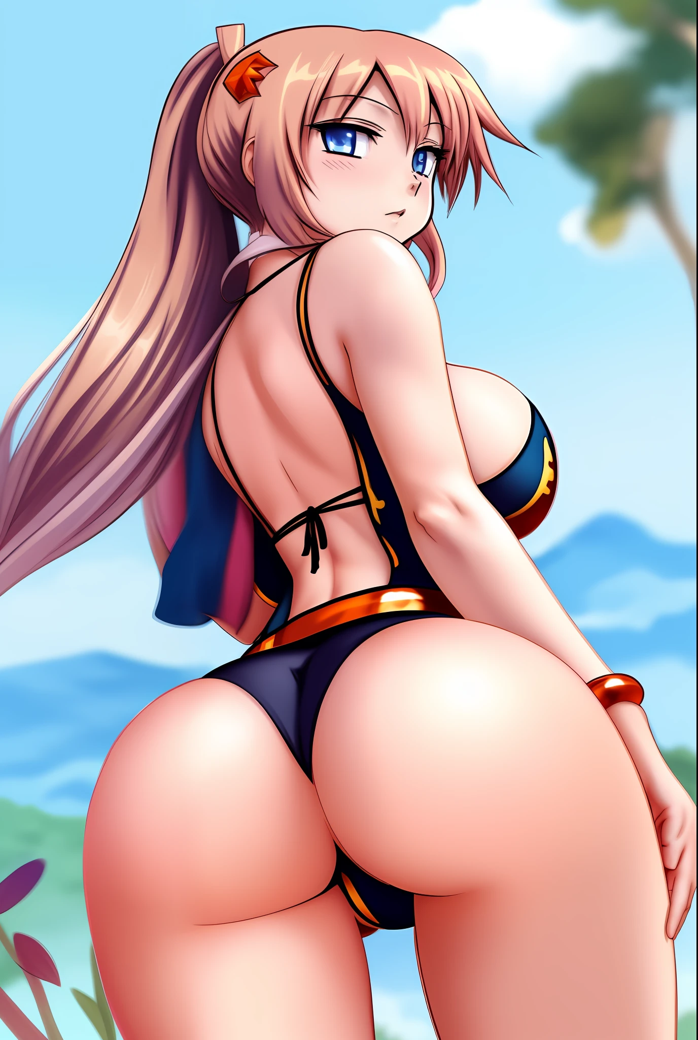 Beautiful young anime style with big boobs a big ass