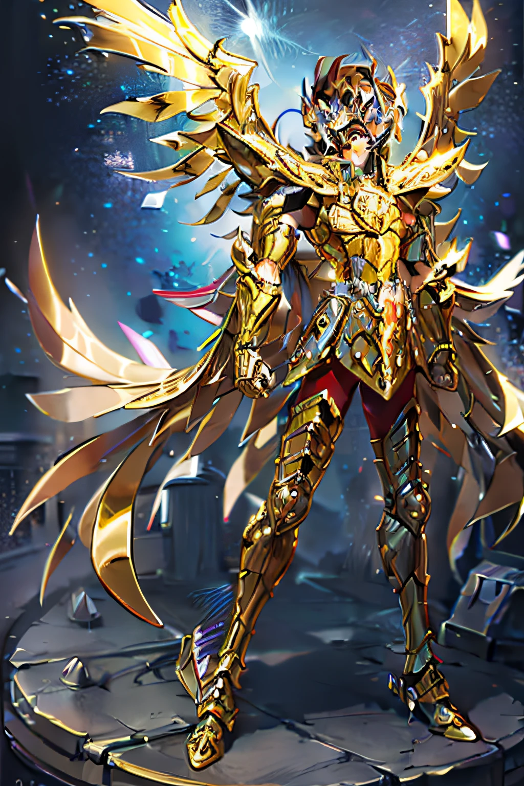 Seiya the Knight of Pegasus, (Masterpiece, Best Quality, High Resolution: 1.4), Detailed, Intricate Details, 4K,