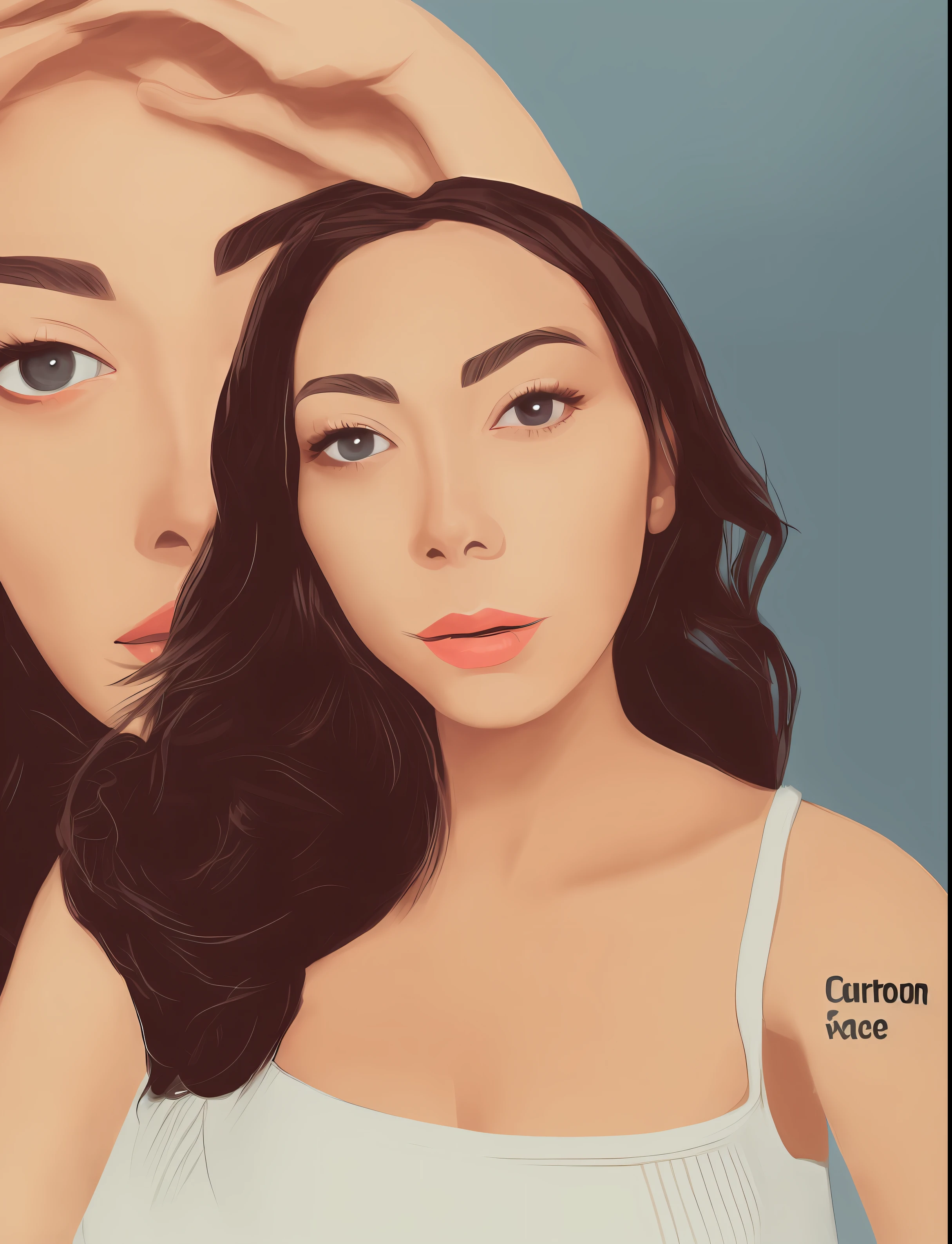 cmodel, digital illustration, (masterpiece:1.2), (high quality:1.2), extremely beautiful young female, streetwear, detailed eyes, soulful eyes, skinny, (abs:1.2), (bloom:1.2)