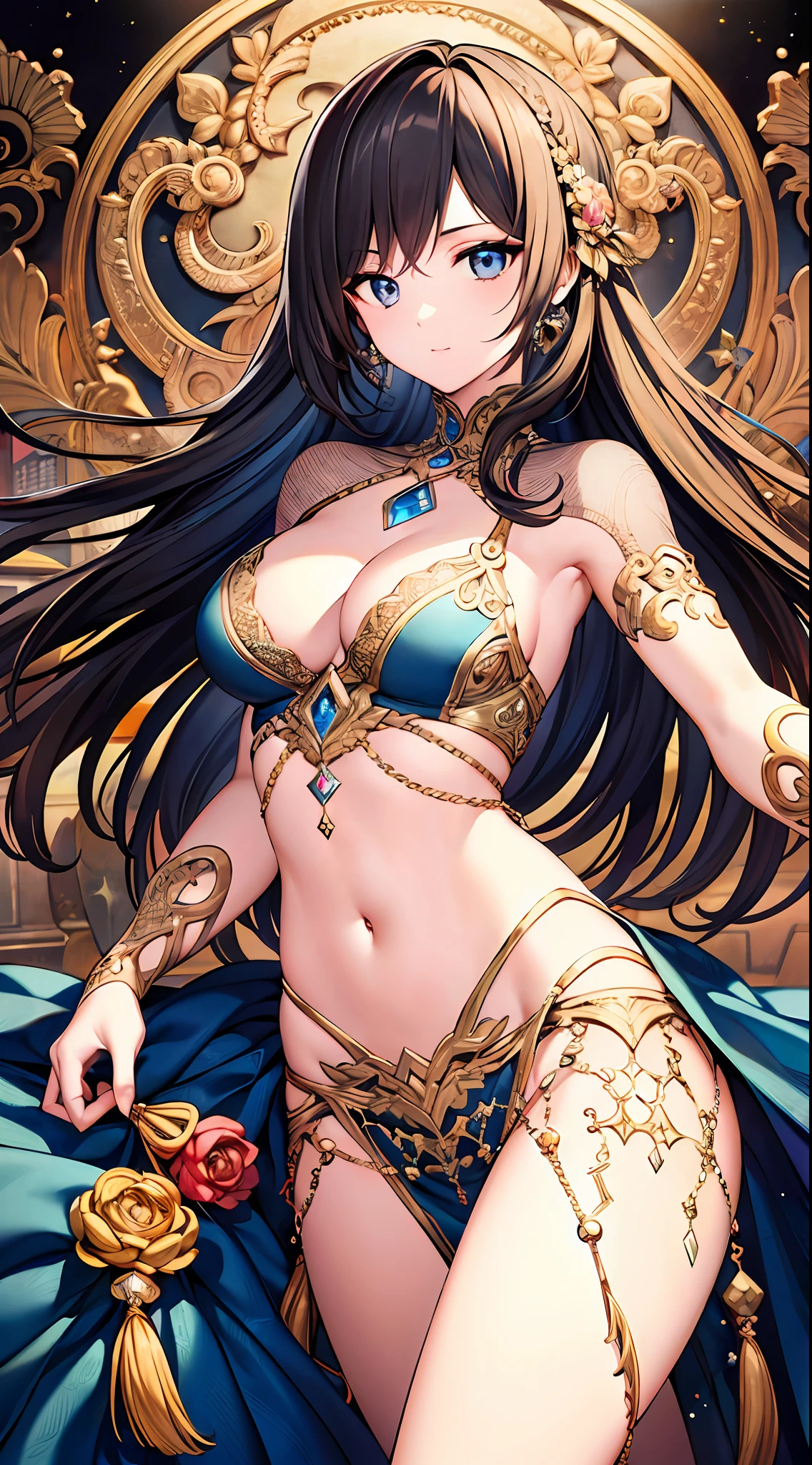 girl dancing, ((best quality)), ((masterpiece)), ( extreme detailed, highest detailed, official art, beautiful and aesthetic:1.2)