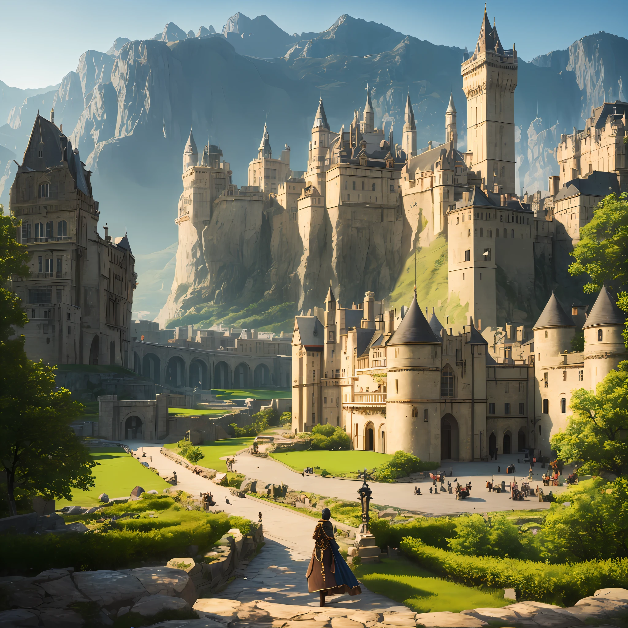 Powerful kingdom, castles, grand, super realistic, masterpiece, ((best quality, 8k)). All sharp, extremely sharp, perfect. --auto