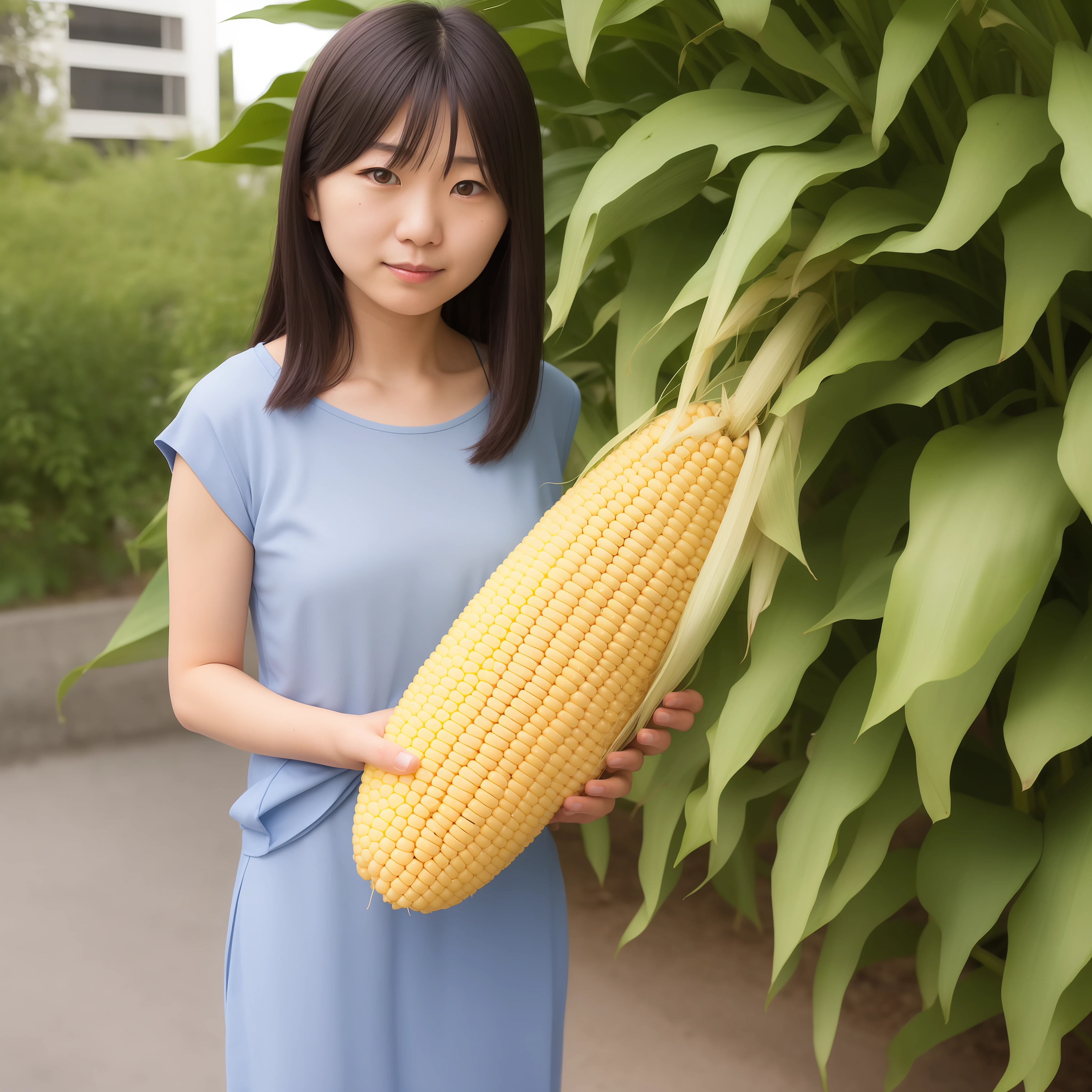 Japan woman, 25 years old, with a large corn,