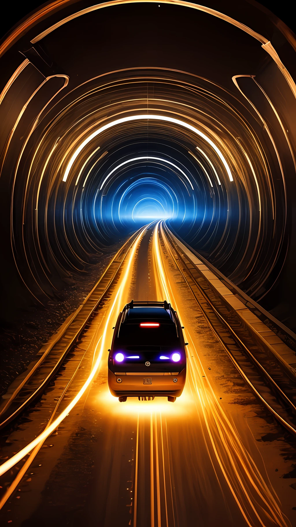 “Visualize a conceptual representation of artificial intelligence evolving at an accelerated rate comparable to the speed of light. The main subject is a hybrid form of a light beam and a digital code, showcasing the synergy of technology and light speed. It travels through a tunnel of data, echoing the ethereal ambiance of the cosmos.
The image is like a futuristic photo captured by a high-speed camera. In this setting, the light is intense and focused, originating from the subject itself and illuminating the surrounding data structures with its vibrant hues. The camera captures the movement of light and code, with a hint of motion blur to signify their accelerated evolution.
This scene could be reminiscent of a frame from the movie ‘Tron: Legacy’, where the digital world is shown in a vibrant and dynamic way. --auto