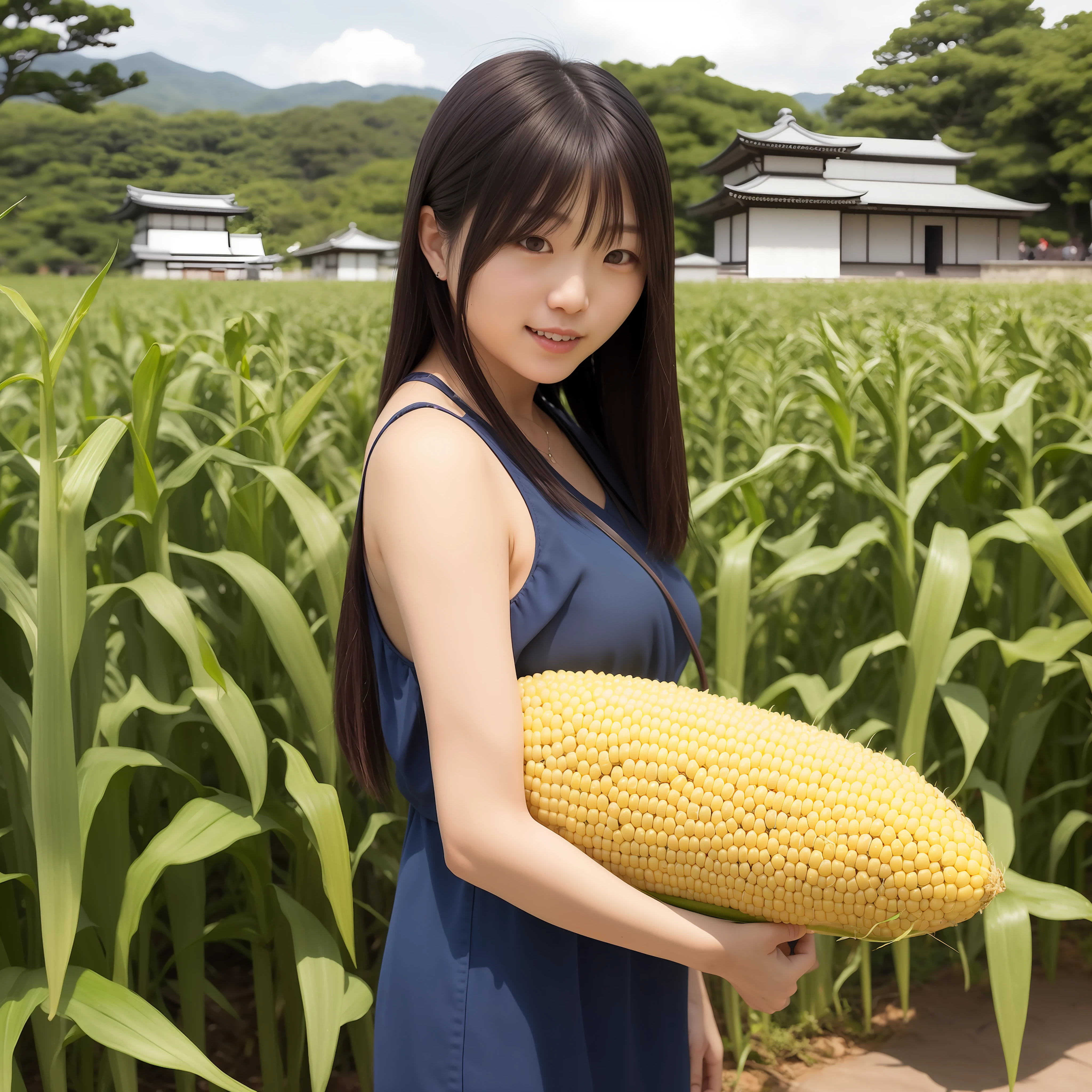 Japan woman, 25 years old, with a large corn,