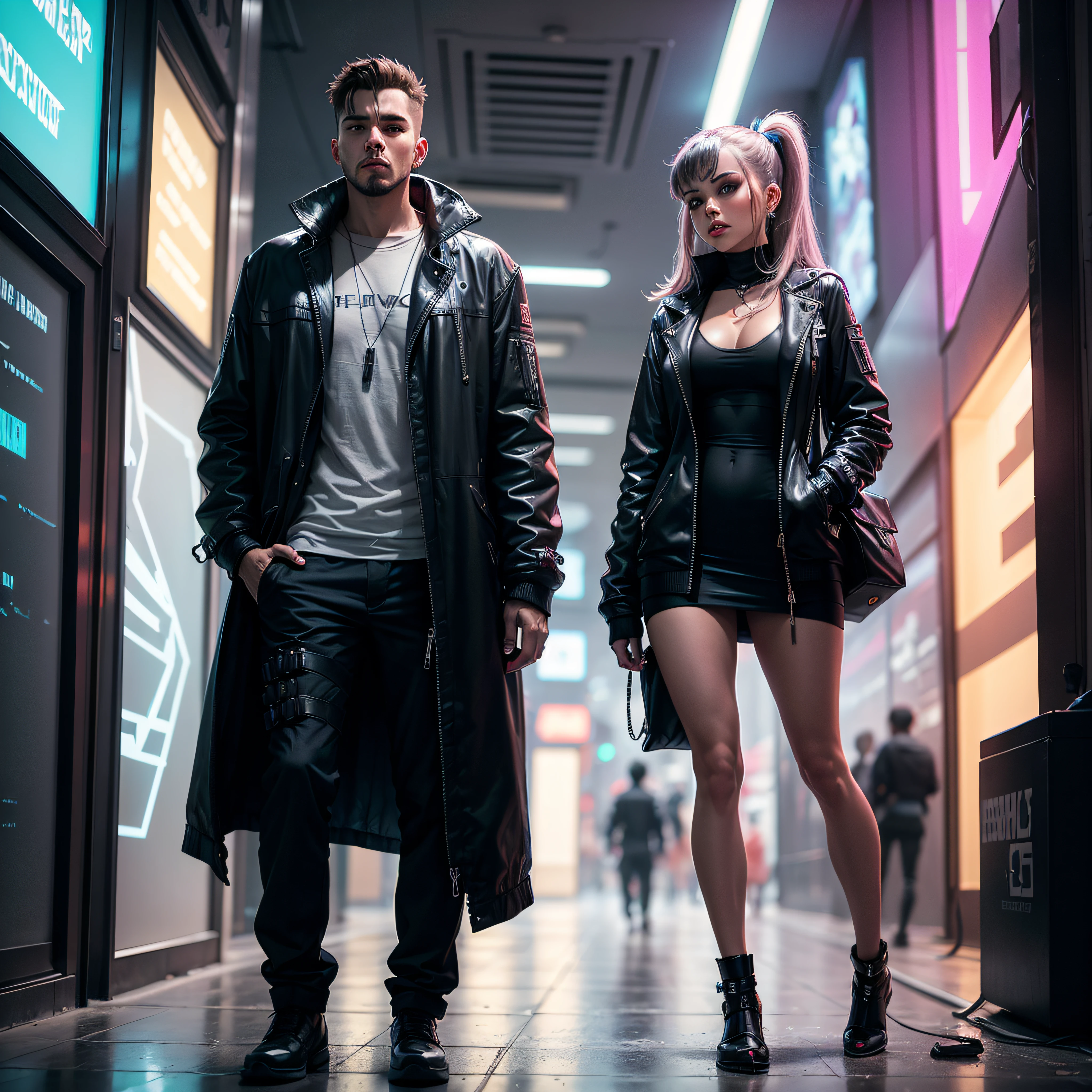 Girl and Guy Cyberpunk --auto