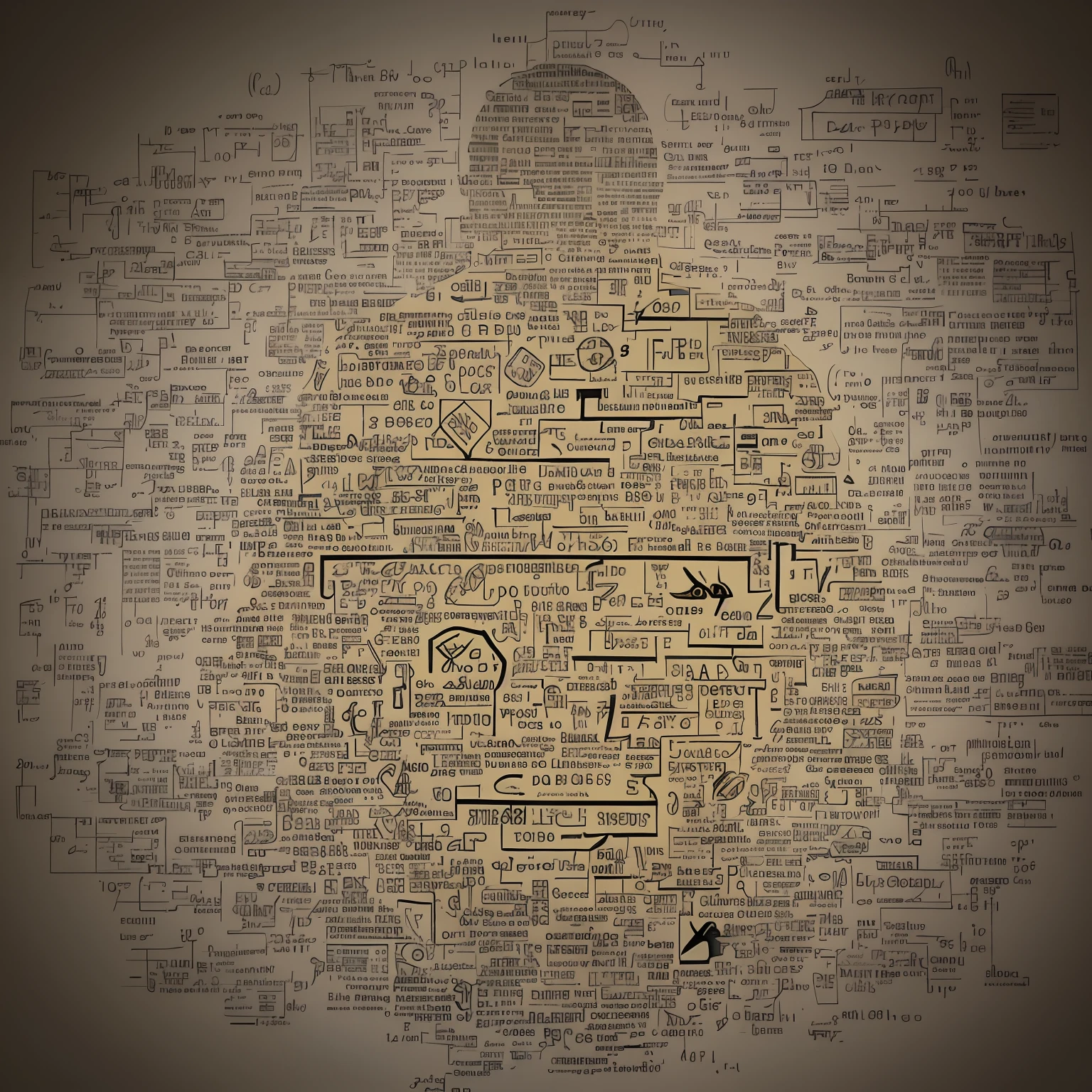 Create an image where a person (shadow) appears covered by mathematical formulas and graphics so that use creativity and innovate by adding graphics to the image and formulas --auto