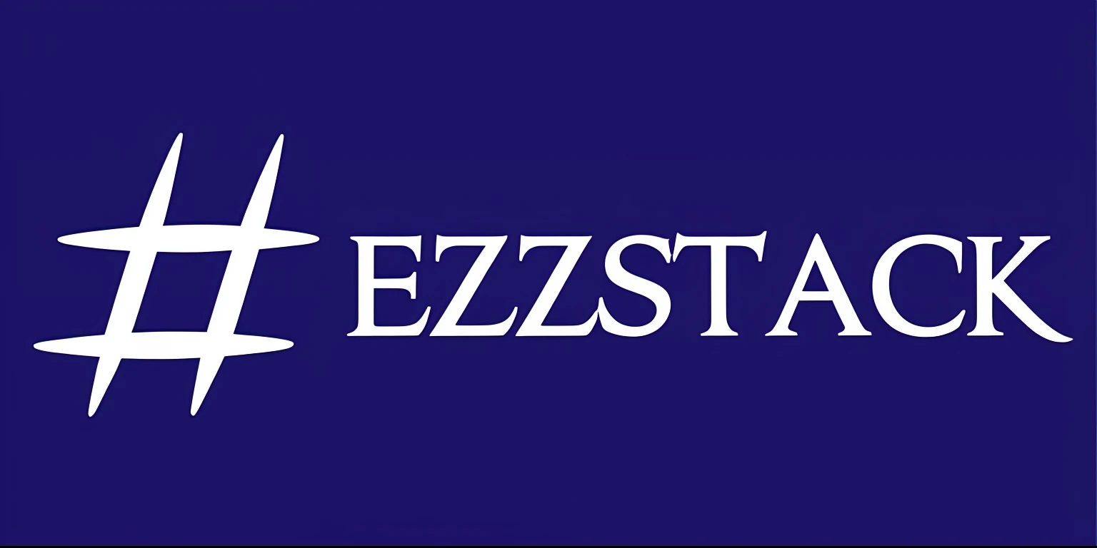 a close up of a logo for ezzstack, symbol for the word ersatz, close establishing shot, logo, ristan eaton, by Zack Stella, logo, ecstasy, by Kristian Zahrtmann, header with logo, logotype, by Harriet Zeitlin, by Charles Uzzell-Edwards, fanart, by Franciszek Kostrzewski, Logo it software company, modern, dream --auto