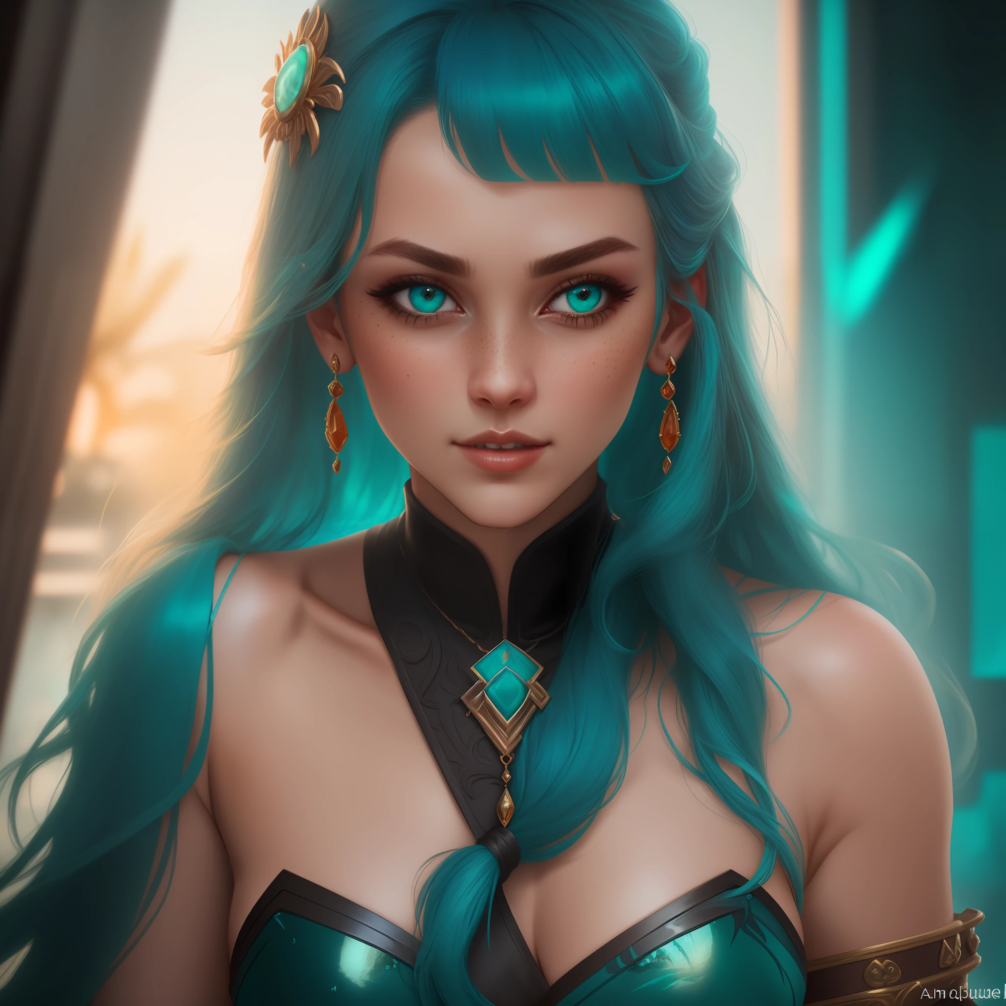 hyper realistic, ultra detailed photograph of a barbarian woman, ((Jade ocean:1.25)), golden jewelry, shiny, sunlight fractal details, (Anna Steinbauer:1.5), depth of field, HOF, hall of fame, detailed gorgeous face, apocalyptic environment, natural body posture, professional photographer, captured with professional DSLR camera, trending on Artstation, 64k, ultra detailed, ultra accurate detailed, bokeh lighting, surrealism, Thomas Kinkade background, urban, ultra unreal engine, ((Pauline Voß)), ((Pascal Quidault)), ((Anna Helme)), Martina Fackova, intricate, epic, freckles, peach fuzz, detailed mascara