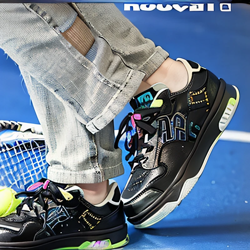 arafed tennis player's feet with tennis racket and ball on court, focus on sneakers only, 2 0 2 2, 2022, sneakers, sneaker photo, trending on r/streetwear, 2021, 2 0 2 1, 😭 🤮 💕 🎀, sneaker shoes, 🕹️ 😎 🚬, 🔥 😎 🕹️ 👀 :2