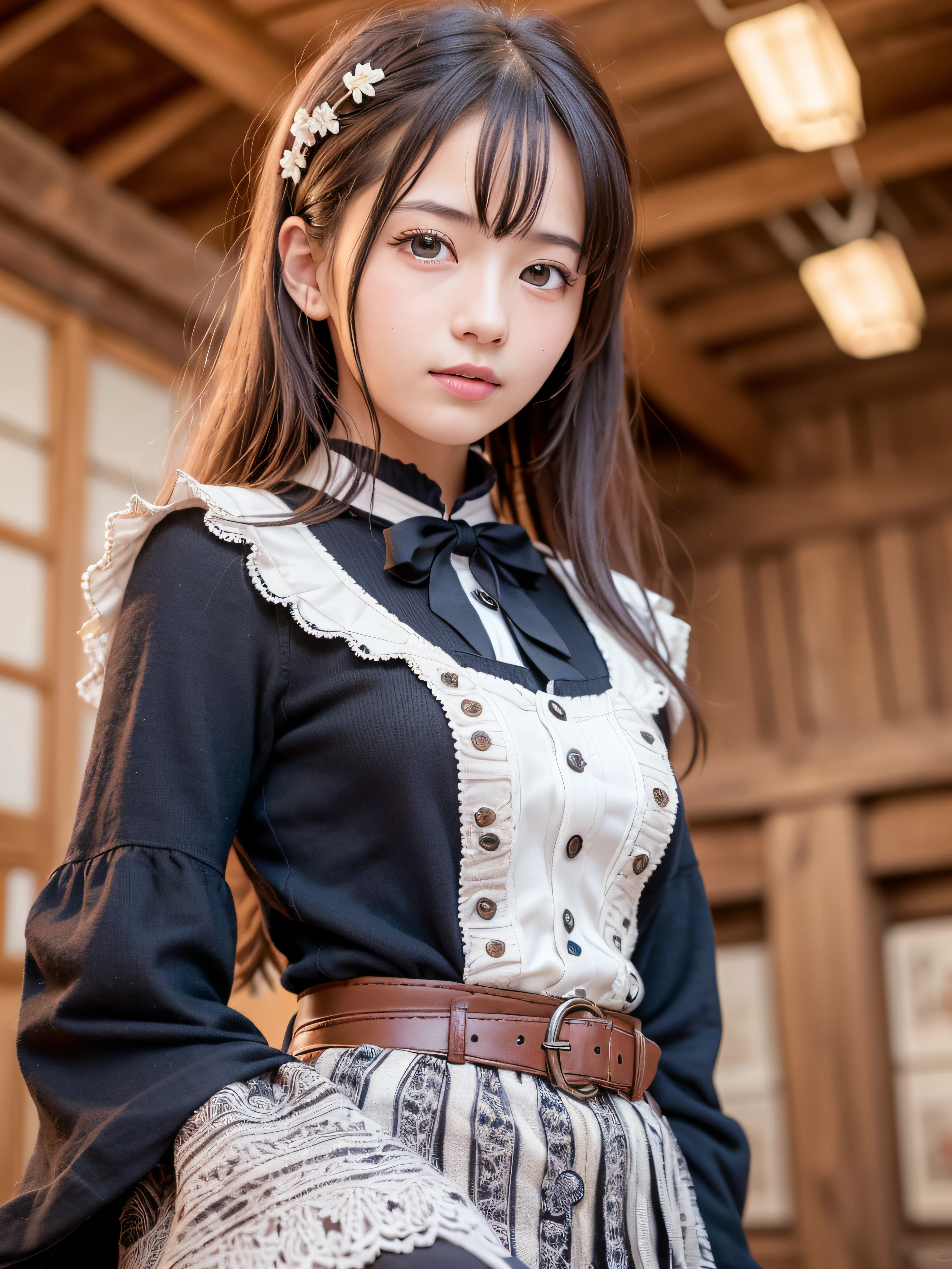 (realistic, photo-realistic:1.37), incredibly absurdres, (insanely detailed:1.3), 8k, (masterpiece), (best quality:1.4), (ultra high res:1.2), (RAW photo:1.2), ultra detailed background, (unity 8k wallpaper), 1 nogizaka girl, utterly cute, (((bishojo:1.35))), (((15yo:1.2))), (chiemsee tracht), an exquisitely detailed and beautiful face and eyes and skin, detailed black shine hair, small-medium breasts, a chiemsee tracht with delicate and beautiful soft fabric, smile at the camera, cowboy shot, the grindelwald landscape of swiss, professional lighting