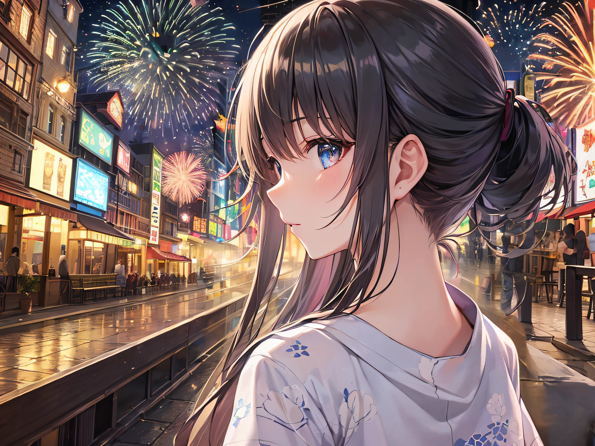 Fireworks, night view