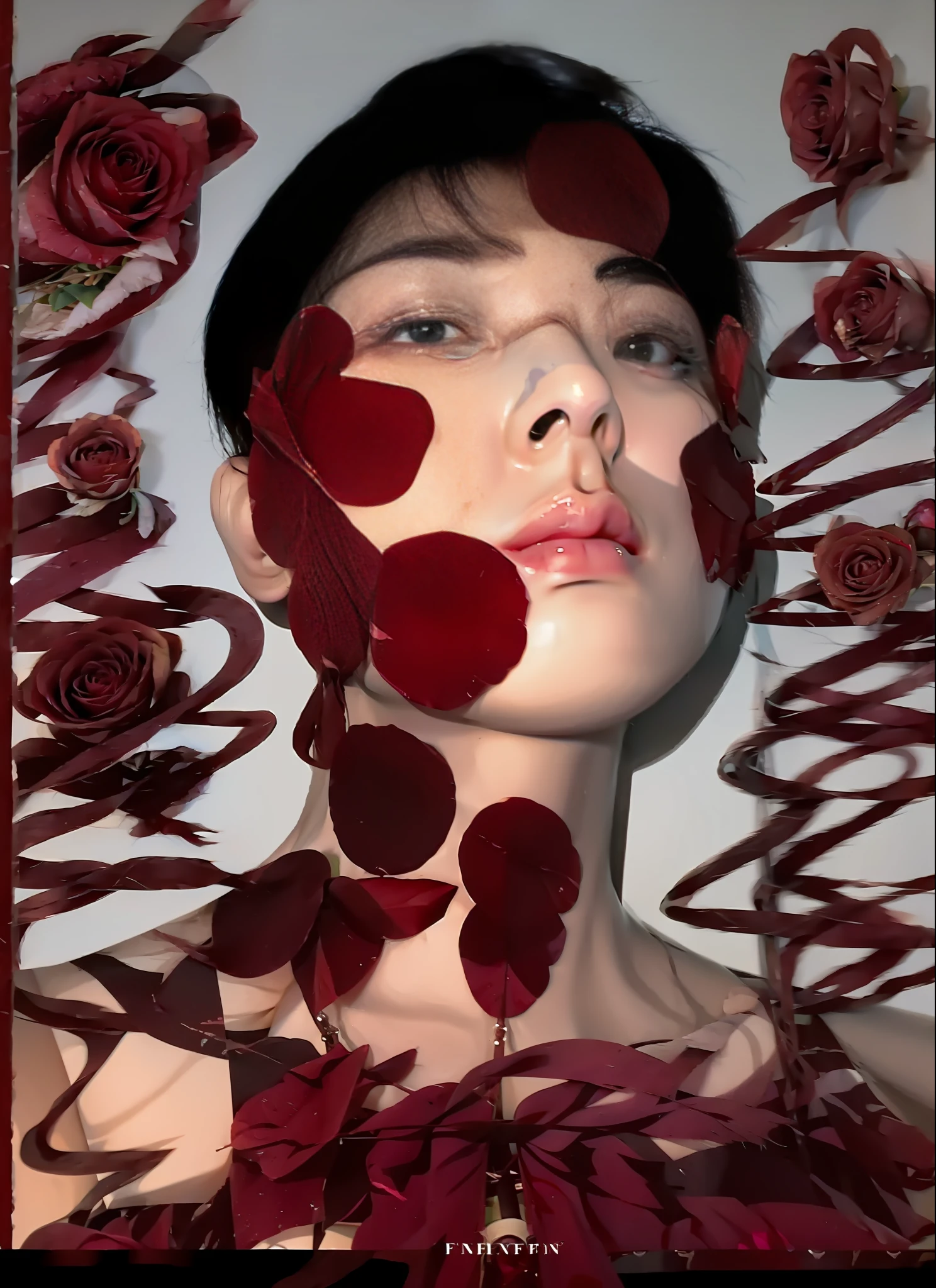 A sea of flowers, inside the flowers, petals, roses, all flowers