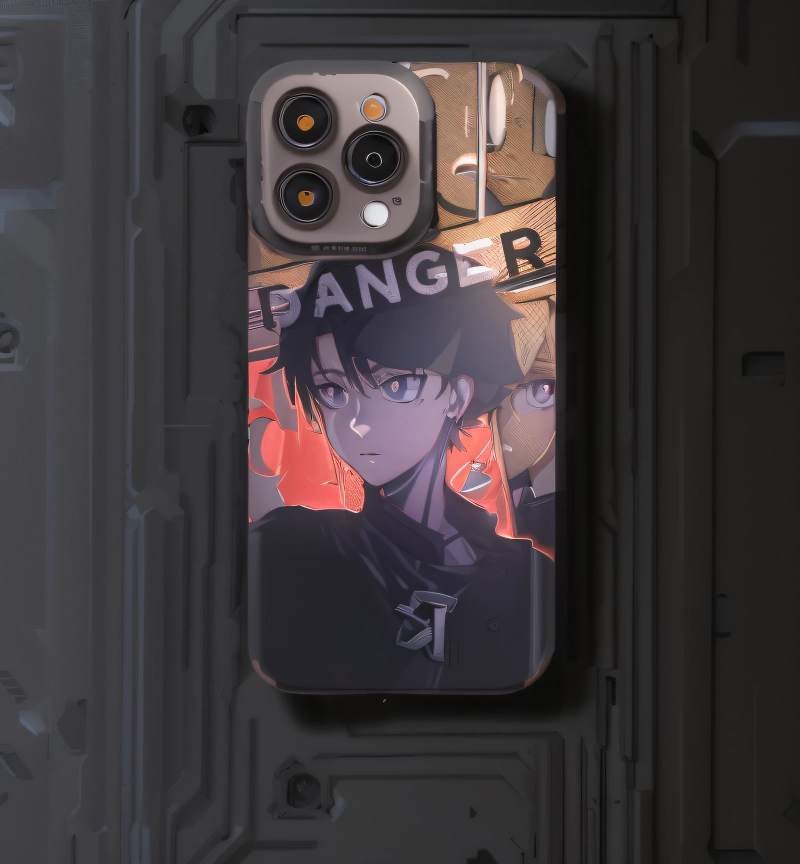 a black and white photo of a person with a black shirt and a black shirt on a phone case, cell cover style, danger, in danger, right angled view, trigger anime artstyle, 2 0 2 2 anime style, 2022 anime style, gamer, next gen, neon genesis evangelion style, manga cover style, eren yeager, panzer