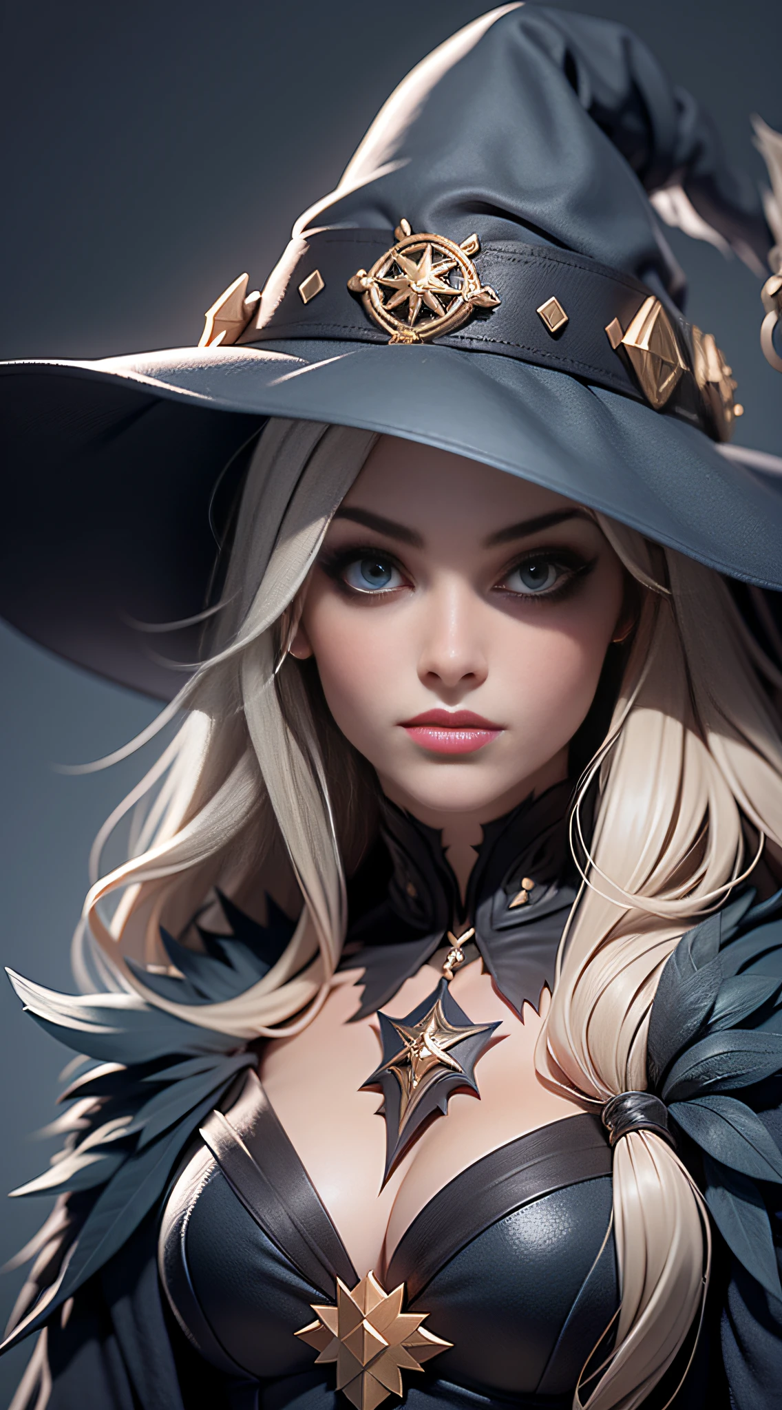 A closeup of a woman wearing a hat and a dress, a beautiful sorceress, beautiful sorceress, beautiful female sorceress, dark witch character, portrait of a sorceress, fashionable dark witch, sorceress woman, beautiful sorceress