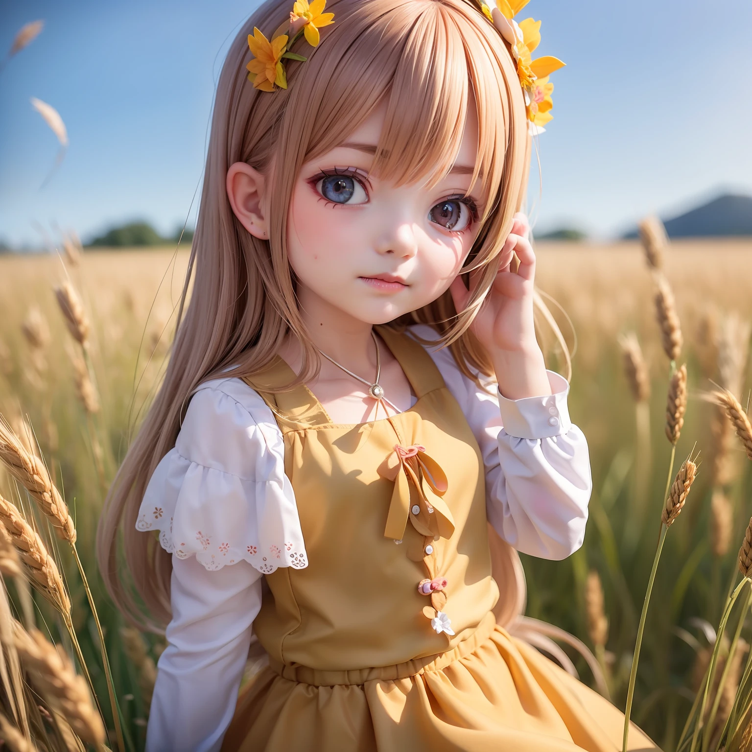 ((6year old girl:1.5)), complete anatomy, children's body, child, super cute, girl, ***********, random poses,random angles,

Ukrainian girl, wheat field, golden wheat field, embroidery,red and blue embroidery,
Ukrainian, Russian, Belarusian, Sorochka, Ukrainian folk costumes,

 beautiful girl, 1 girl, ****, petite girl, top quality, masterpiece, high eyes,drooping eyes,(realism: 1.2)), petite, bangs, tall eyes, natural light,(aquamarine eyes),bangs, beautiful girl with fine details, Beautiful and delicate eyes, Beautiful girl, detailed face, Beautiful eyes, beautiful shining body, 8K images,