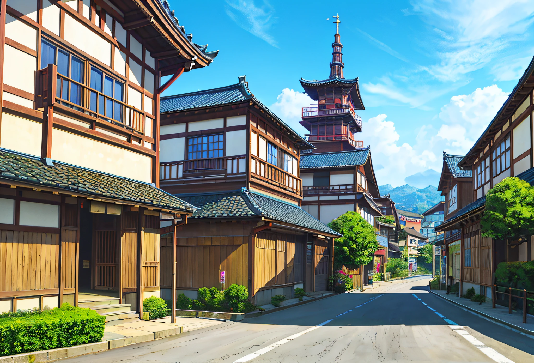 panorama,landscape,(((high quality))),highly_detailed,extremely_detailed_CG_unity_8k_wallpaper,illustration,highres,absurdres,High saturation,building, album_cover, architecture, balcony, blue_sky, bridge, brown_hair, building, car, chimney, city, cityscape, cloud, cloudy_sky, day, east_asian_architecture, house, mountain, outdoors, pagoda, power_lines, railing, real_world_location, road, rooftop, scenery, sky, skyline, skyscraper, stairs, street, tokyo_\(city\), tower, town, tree